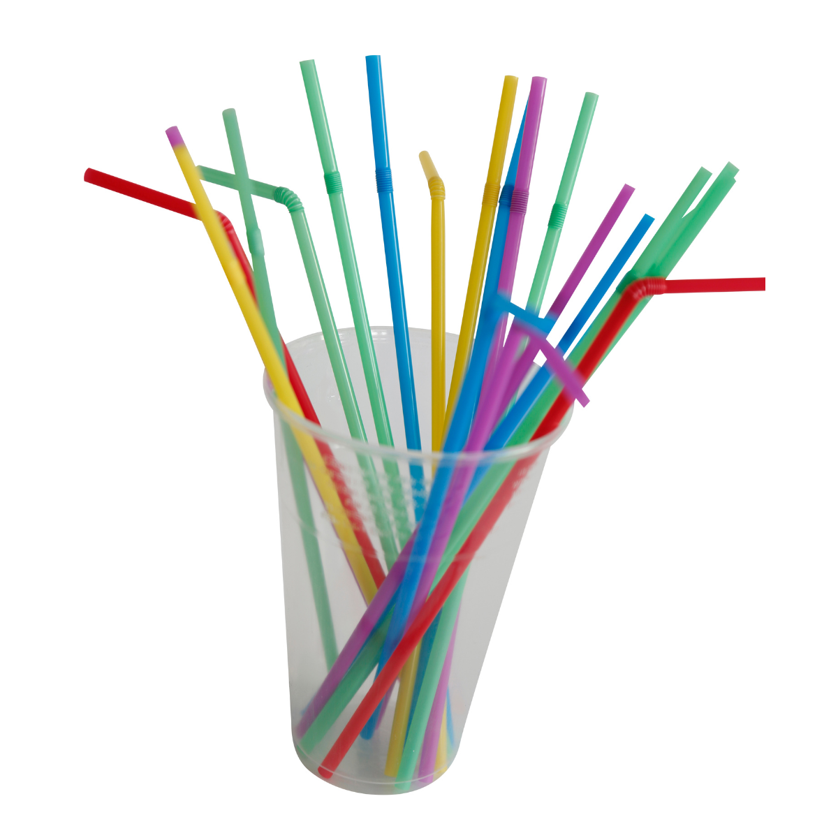 DayBays Mehrweg Flexible Strohhalme Bunt Ø5 mm 230 mm
