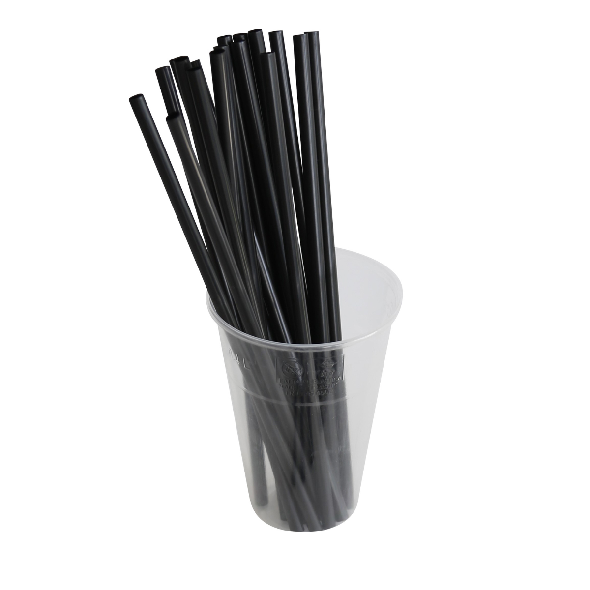 Mehrweg Strohhalme Ø 8 mm 240 mm Schwarz