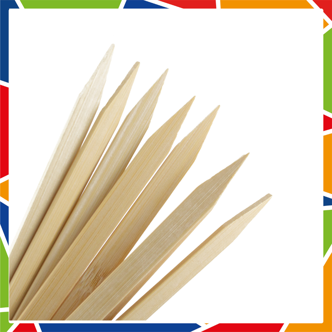 DayBays Flachspieße aus 100% Bambus 35 cm Flache für Kebap (Adana) mit Scharfe und Flache Spitze