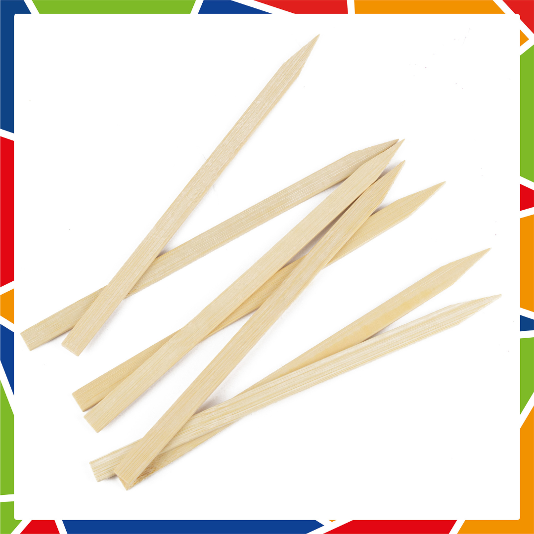 DayBays Flachspieße aus 100% Bambus 35 cm Flache für Kebap (Adana) mit Scharfe und Flache Spitze