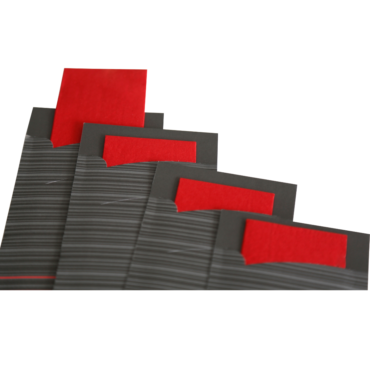 DayBays Bestecktaschen mit farbiger Serviette (Rot) 330x330 mm 2-lagig 1/8 Falz