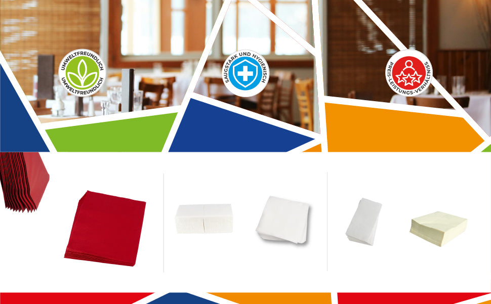 DayBays Servietten "System One" 21x16 cm 2-lagig 1/2 Falz Havanna Natur Braun