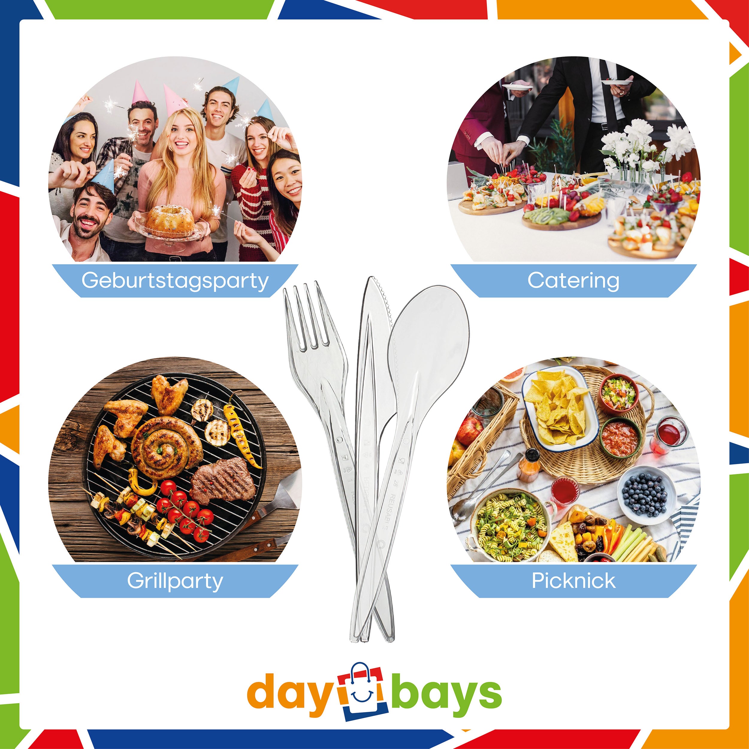 DayBays Plastikbesteck Delux 2&