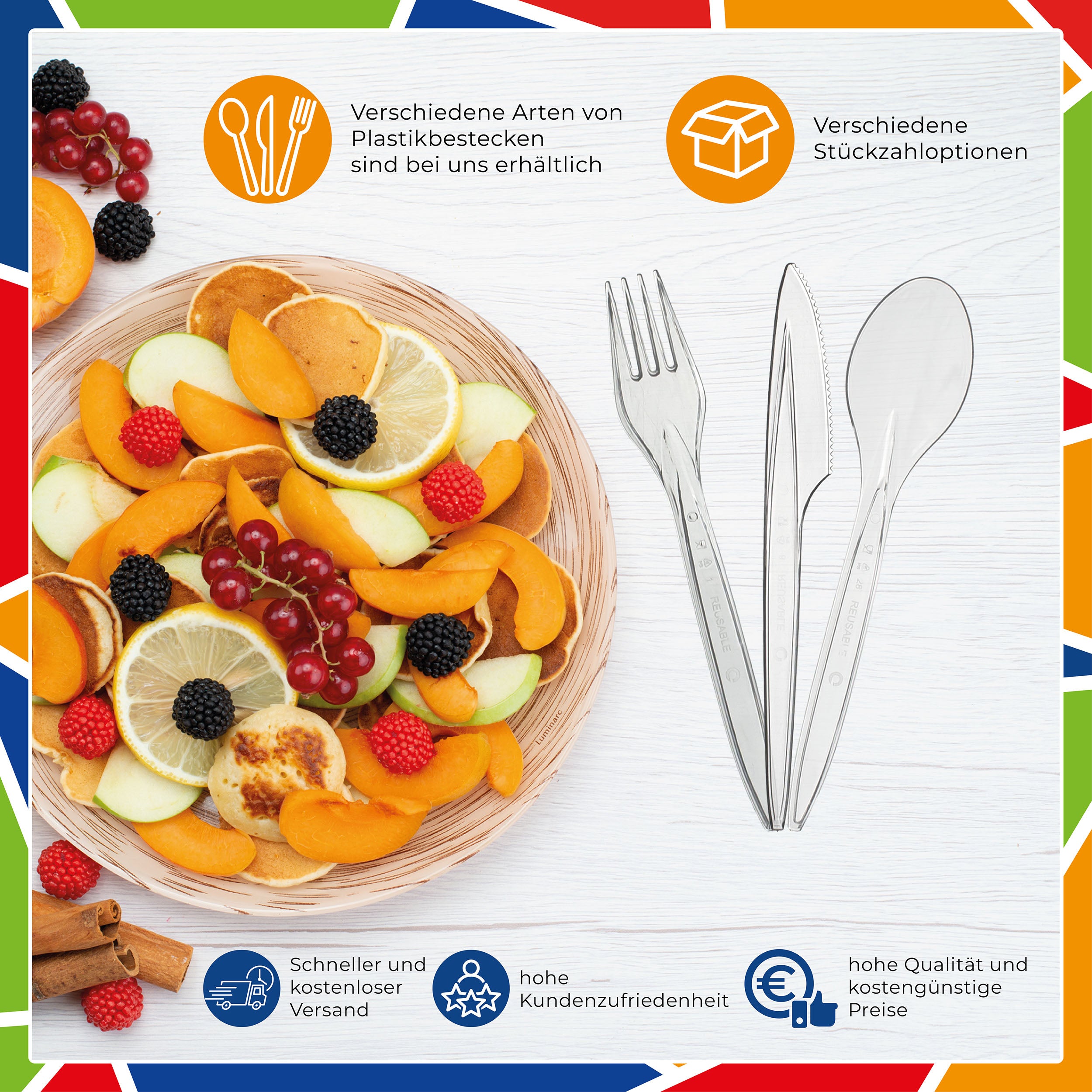 DayBays Plastikbesteck Delux 3&