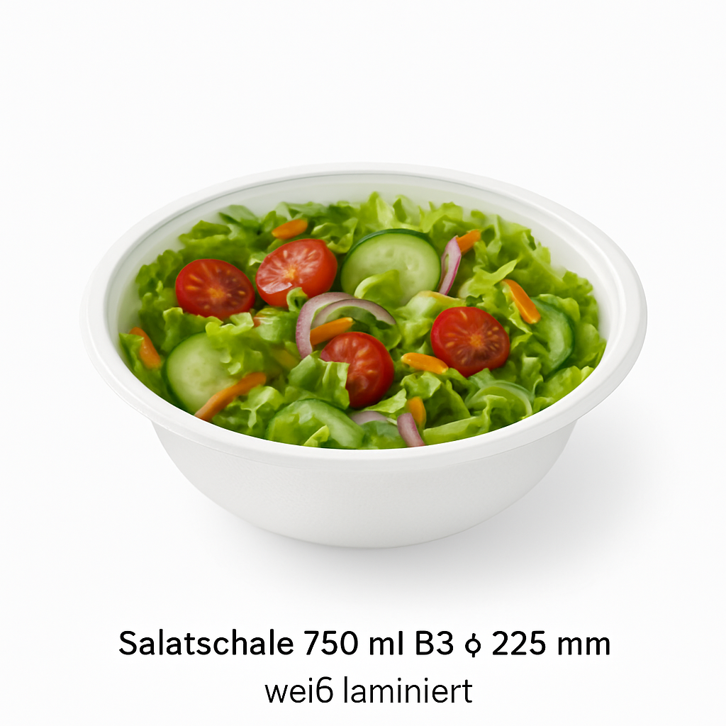 DayBays Salatschale 750 ml B3 ø 225 mm weiss laminiert