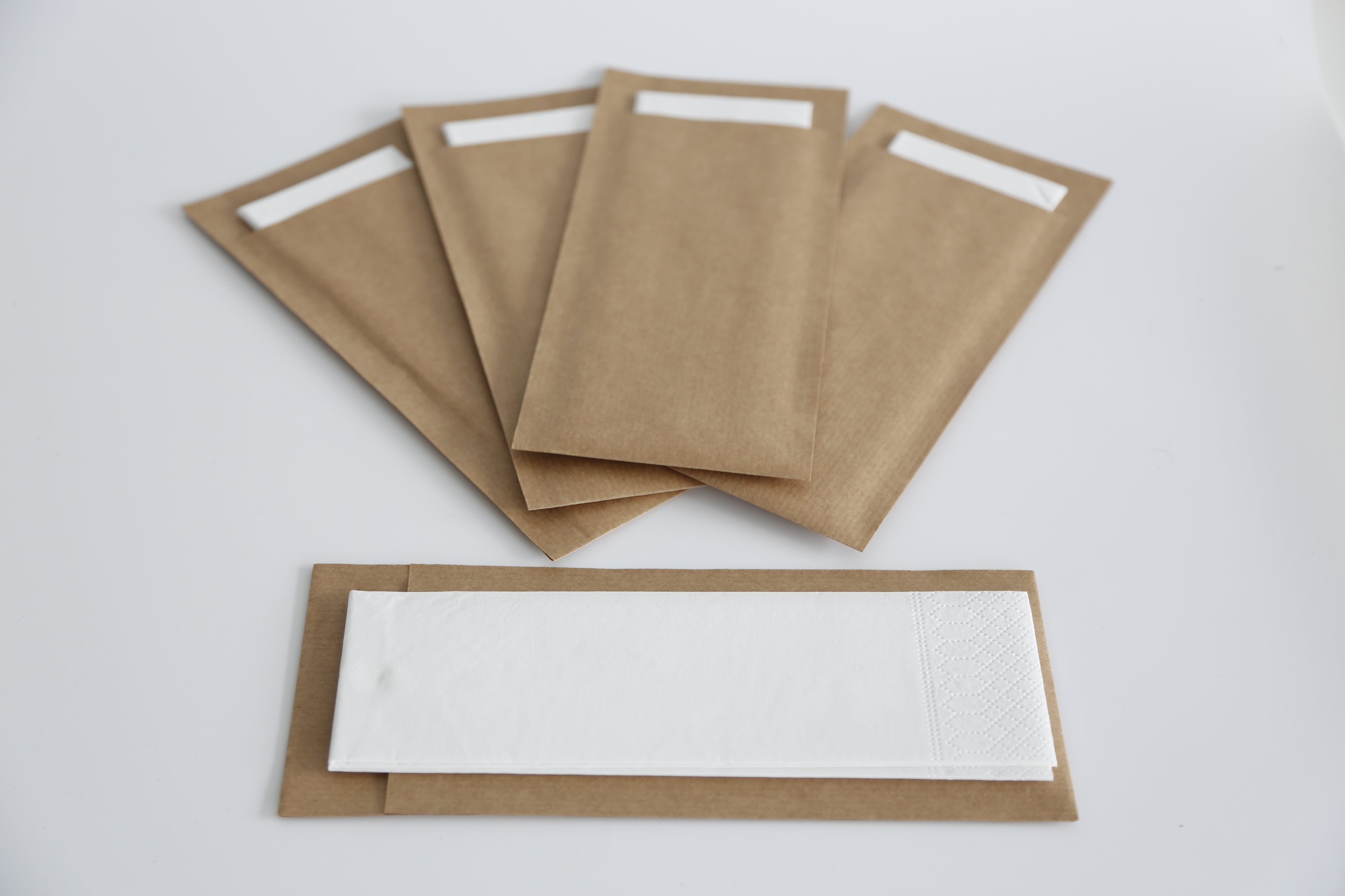 DayBays Bestecktaschen mit farbiger Serviette (Grün) 330x330 mm 2-lagig 1/8 Falz