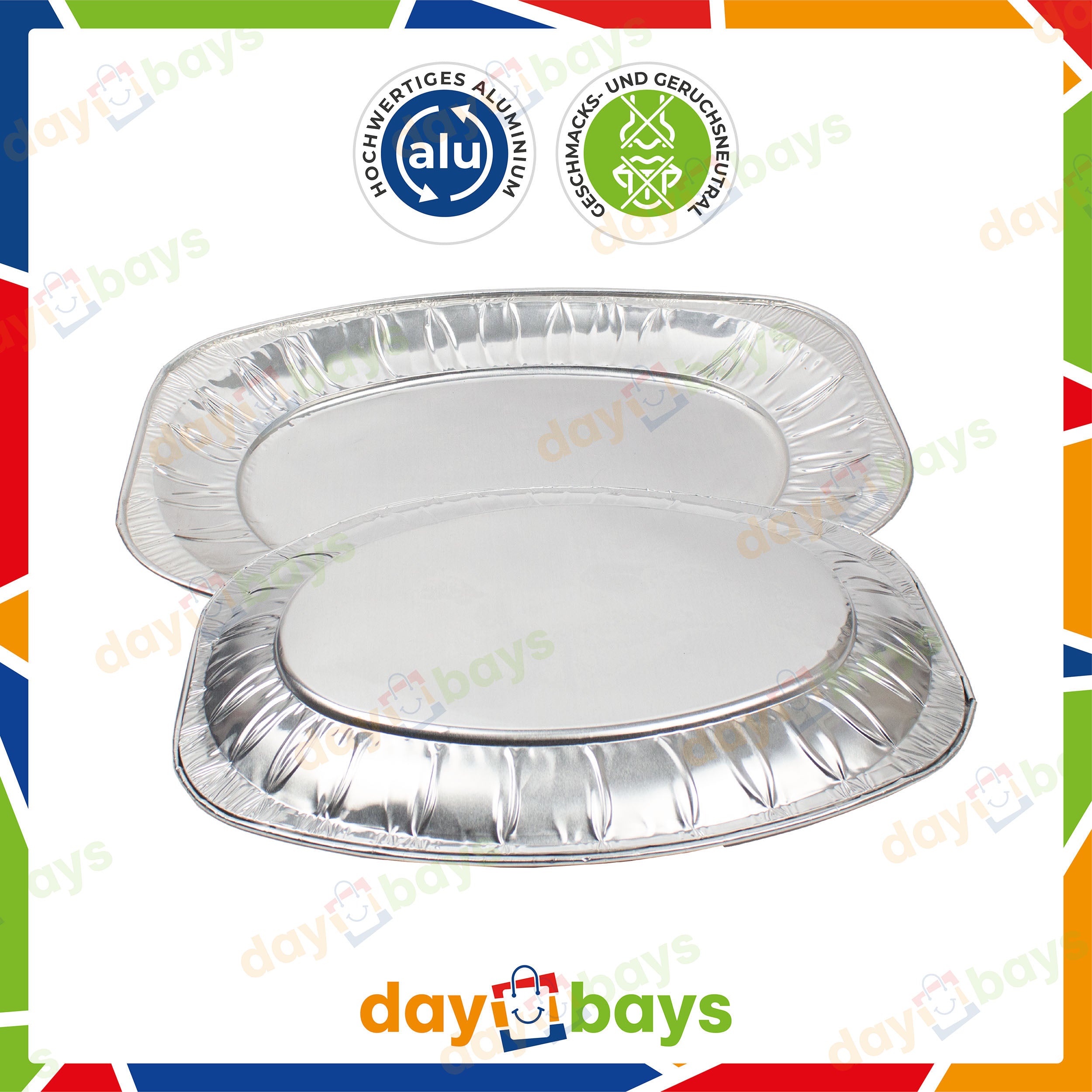 DayBays Alu-Servierplatten V350G 885ml 349x238x230 mm 885cc Oval 35cm