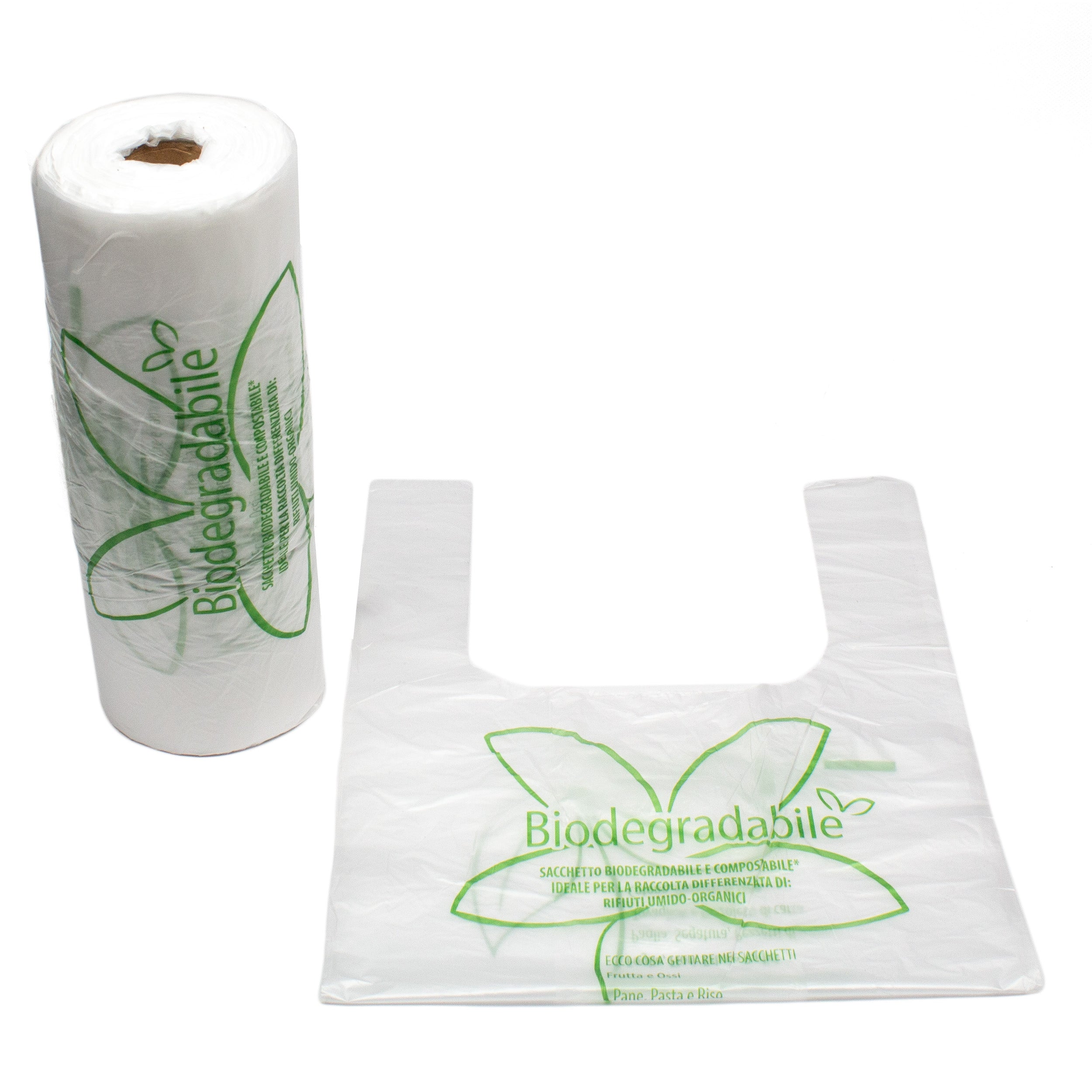 bio obsttüte auf Rolle 5 Kg 22+12x47 cm Biodegradable HDPE Transparent Extra Stark