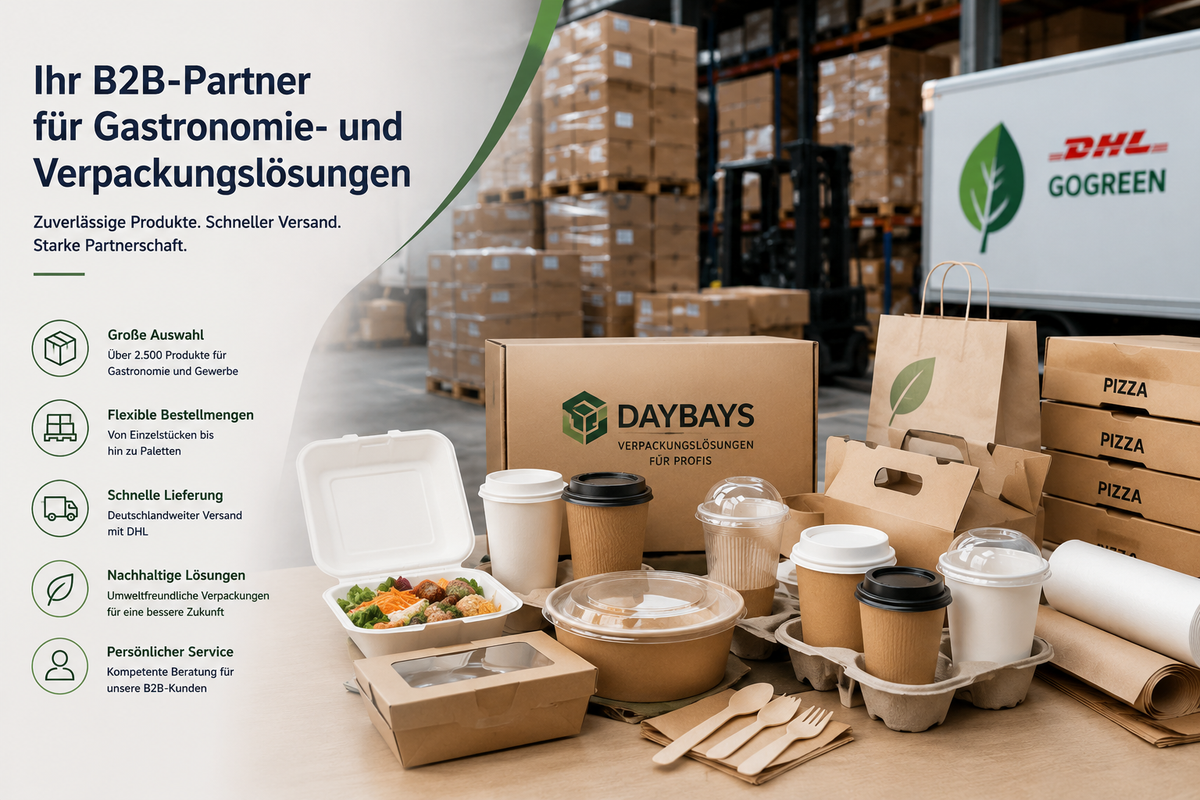DayBays GmbH – Verpackungslösungen und Gastronomiebedarf für Unternehmen