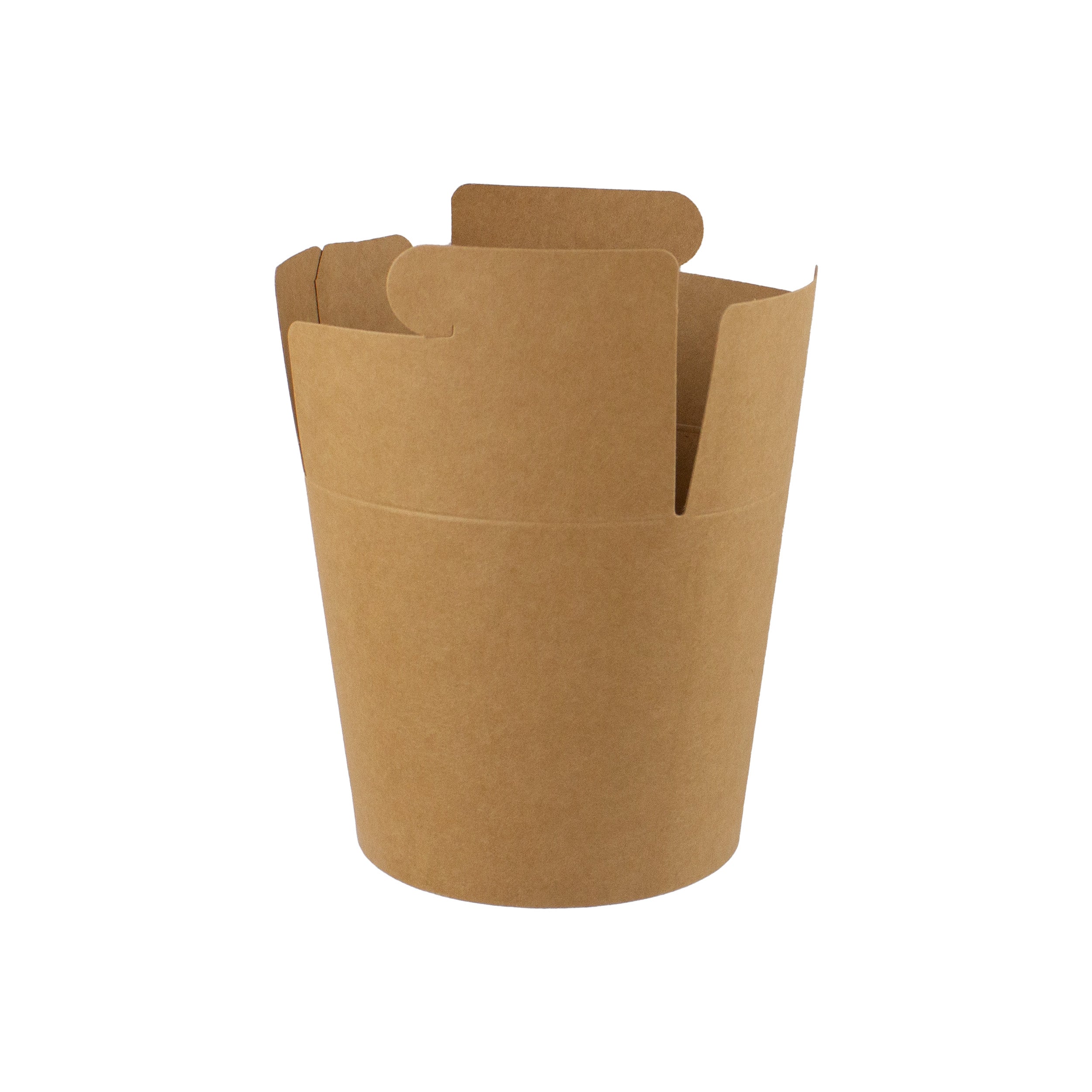 dönerbox 16 OZ 500 ml Papier+PE-beschichtet Rund unbedruckt Kraft Design Braun
