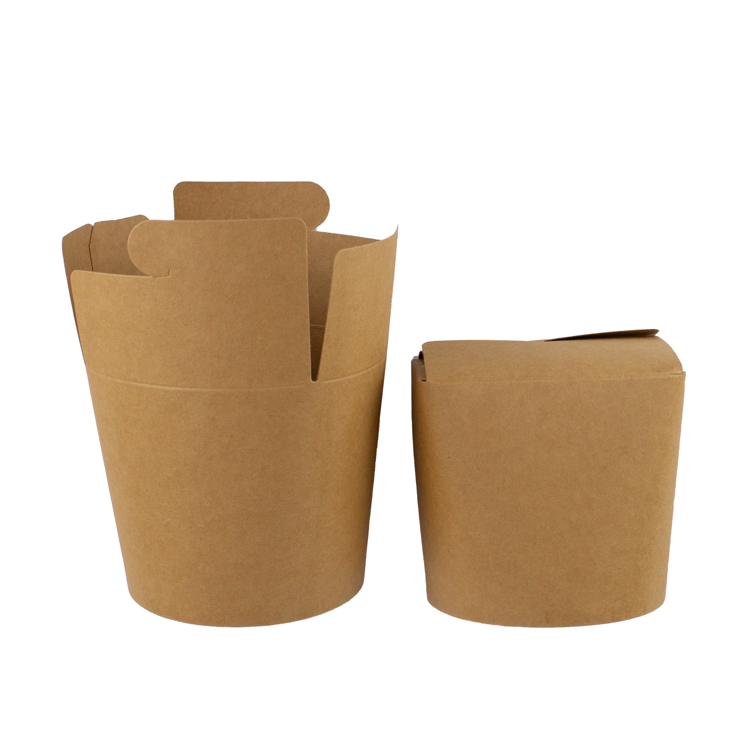 dönerboxen kraft 16 OZ 500 ml Papier+PE-beschichtet Rund unbedruckt Kraft Design Braun