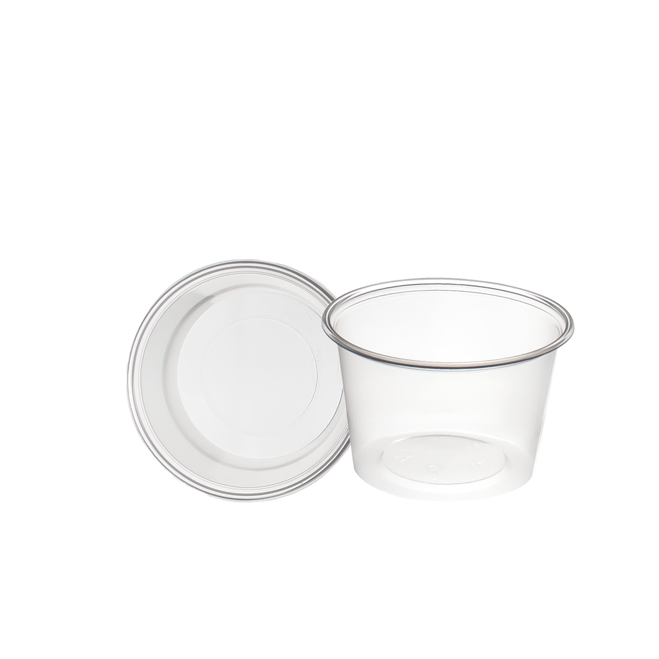 dressing boxxen (Saucecup) 80cc. 75x35 mm Kombi-Verpackung Transparent inklusive passende Deckel