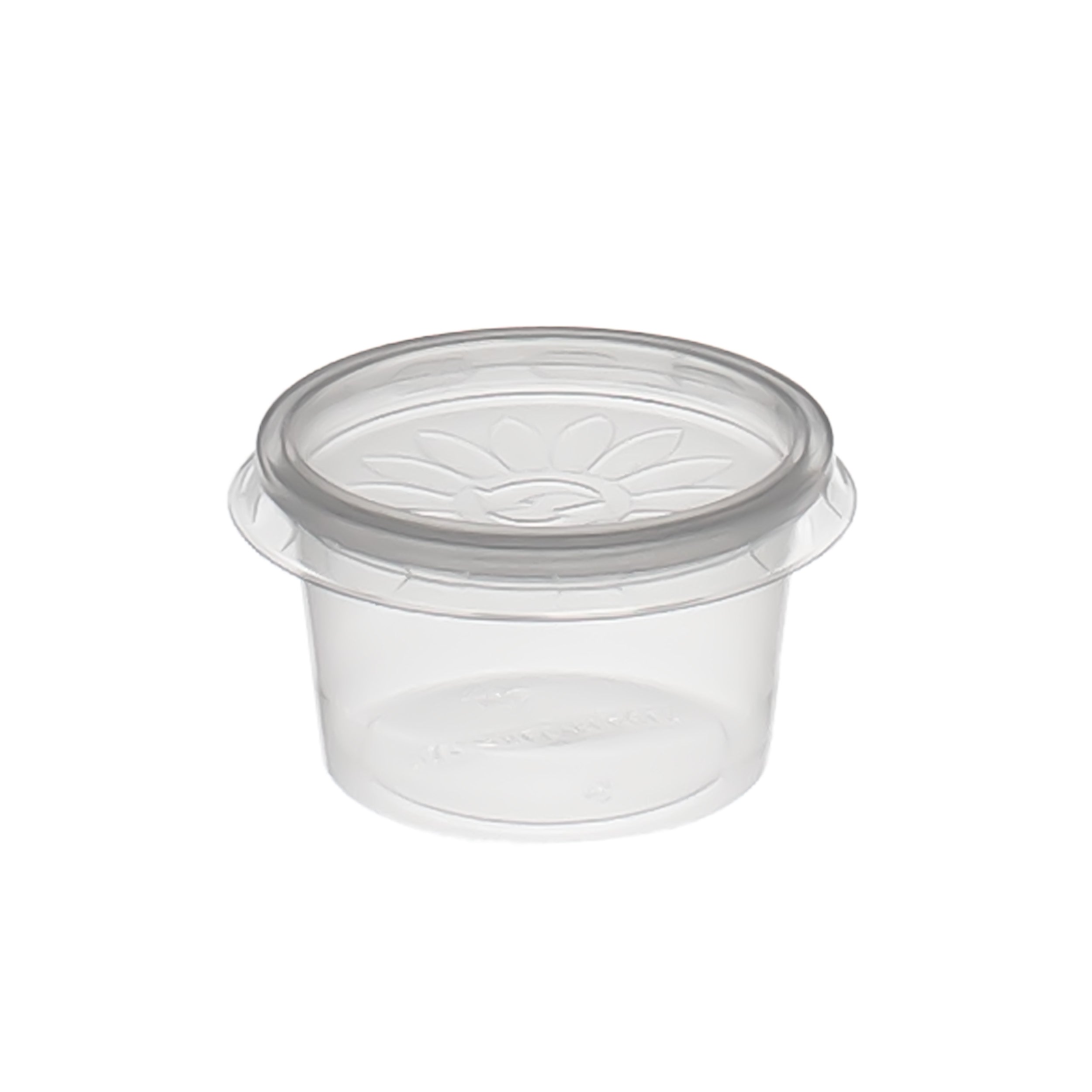 dressingboxx (Saucecup) 100cc. 75x44 mm Kombi-Verpackung Transparent inklusive passende Deckel