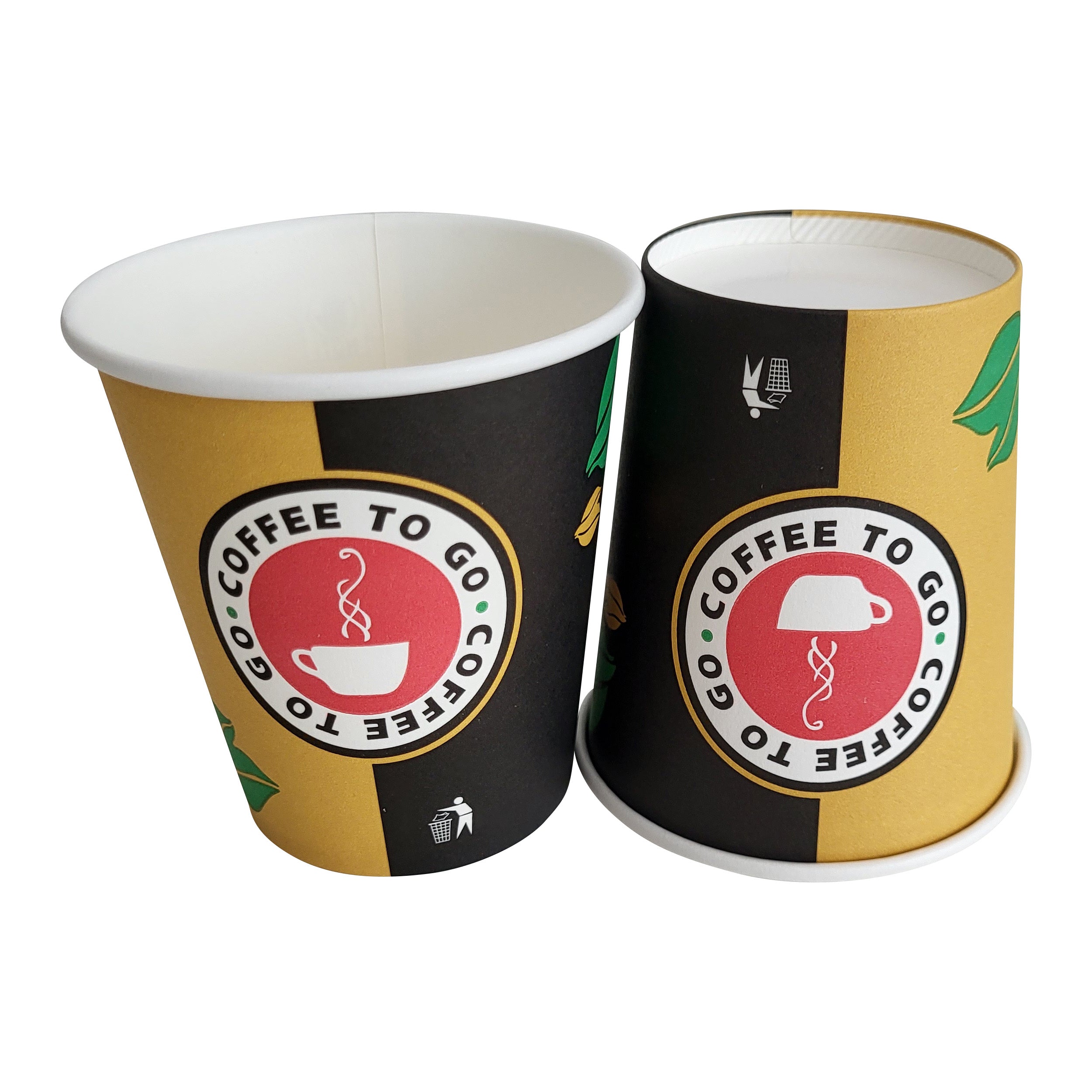 DayBays Kaffeebecher 7oz/175ml Ø6cm " Coffee To Go Becher " Pappe mit PE-beschichtet