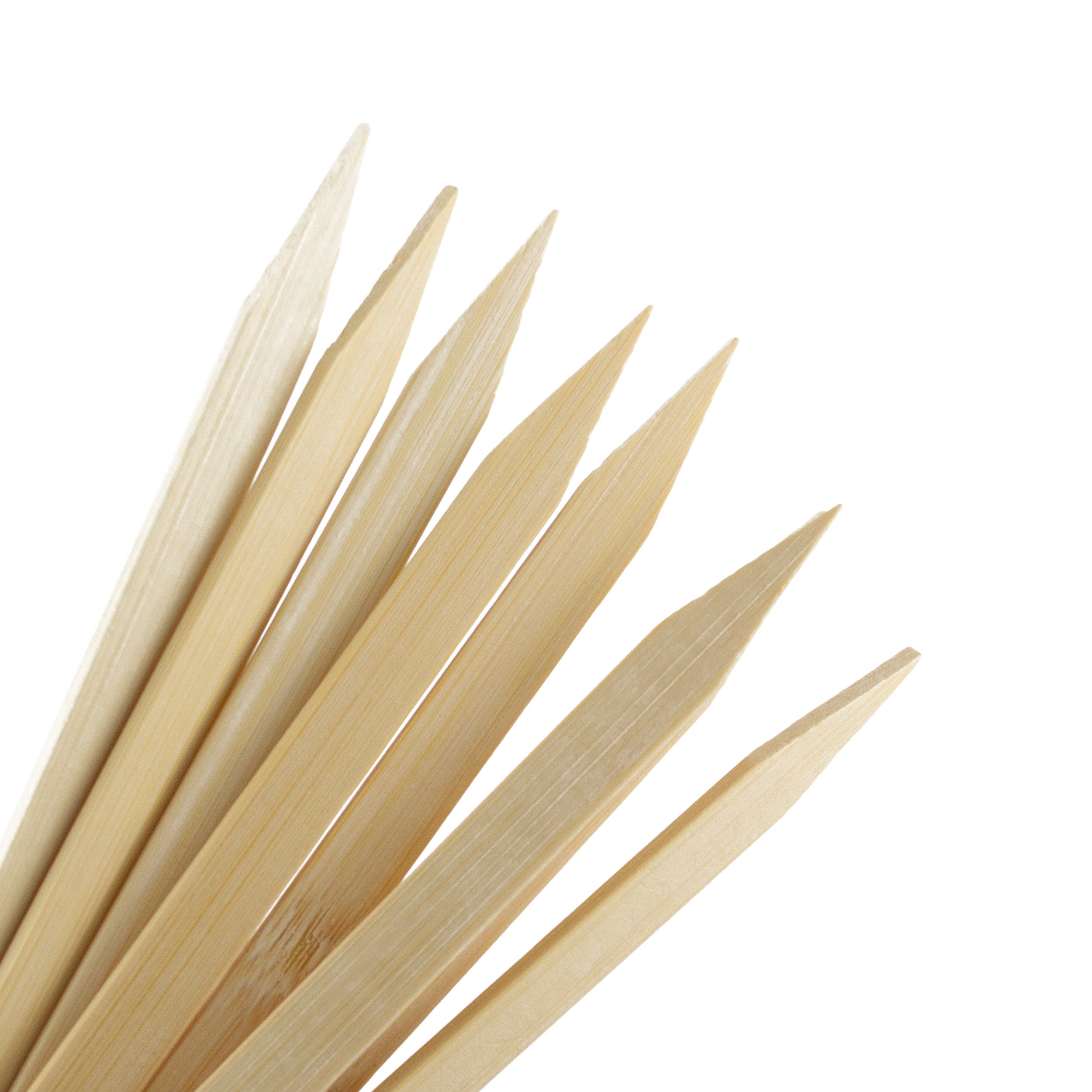 flachspieß aus 100% Bambus 35 cm Flache für Kebap (Adana) mit Scharfe und Flache Spitze