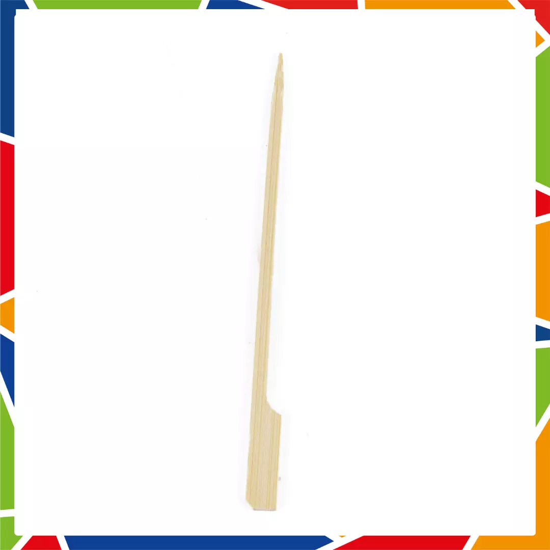 DayBays Flaggenspieße aus 100% Bambus für Fingerfood 15 cm mit Grifffähnchen