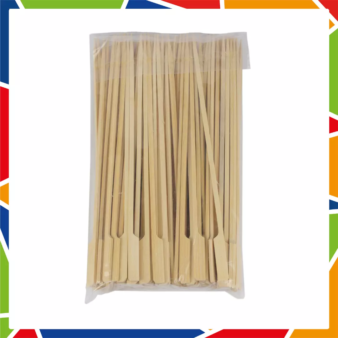 DayBays Flaggenspieße aus 100% Bambus für Fingerfood 12 cm mit Grifffähnchen