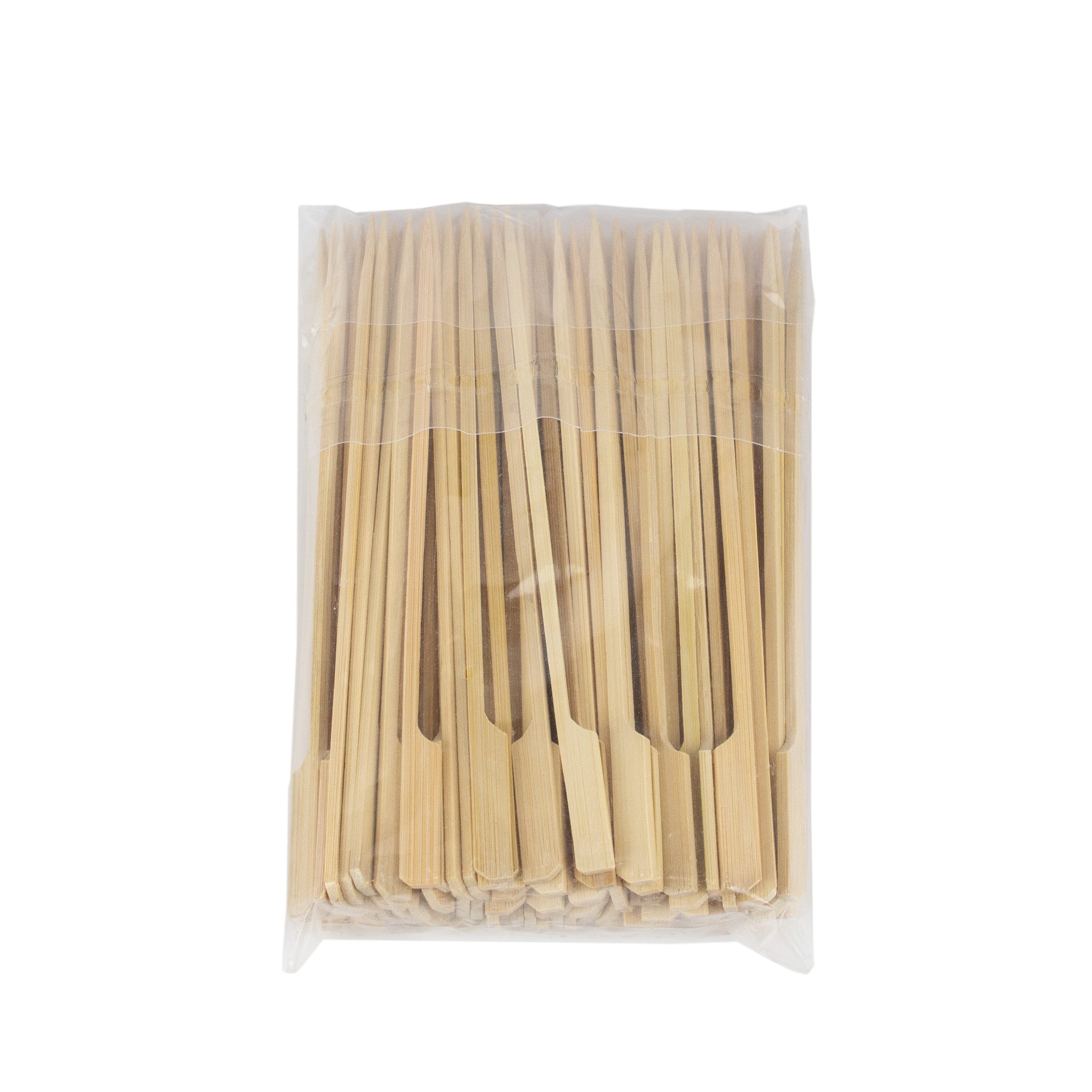 grillspieß aus 100% Bambus für Fingerfood 15 cm mit Grifffähnchen