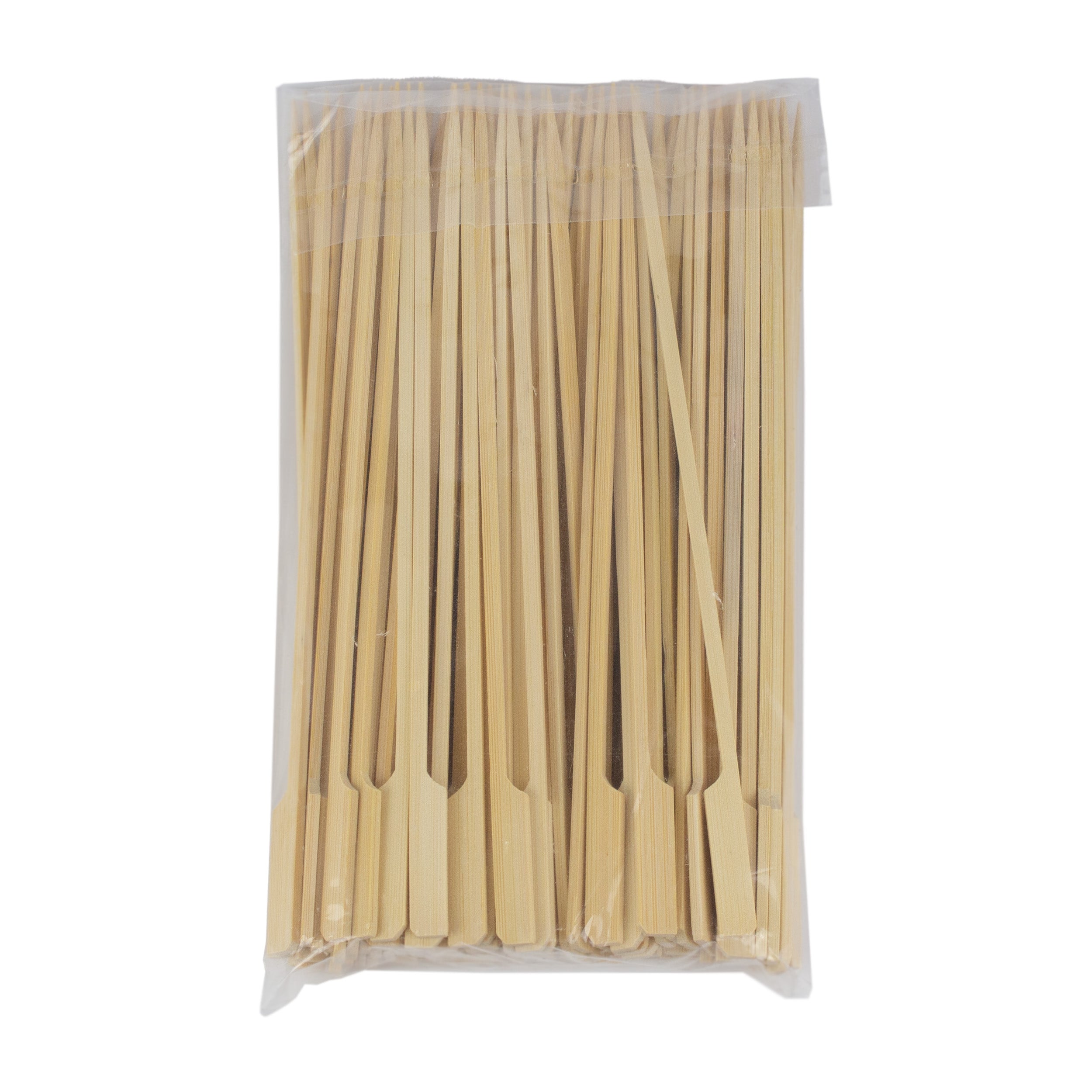 grillspieß aus 100% Bambus für Fingerfood 25 cm mit Grifffähnchen