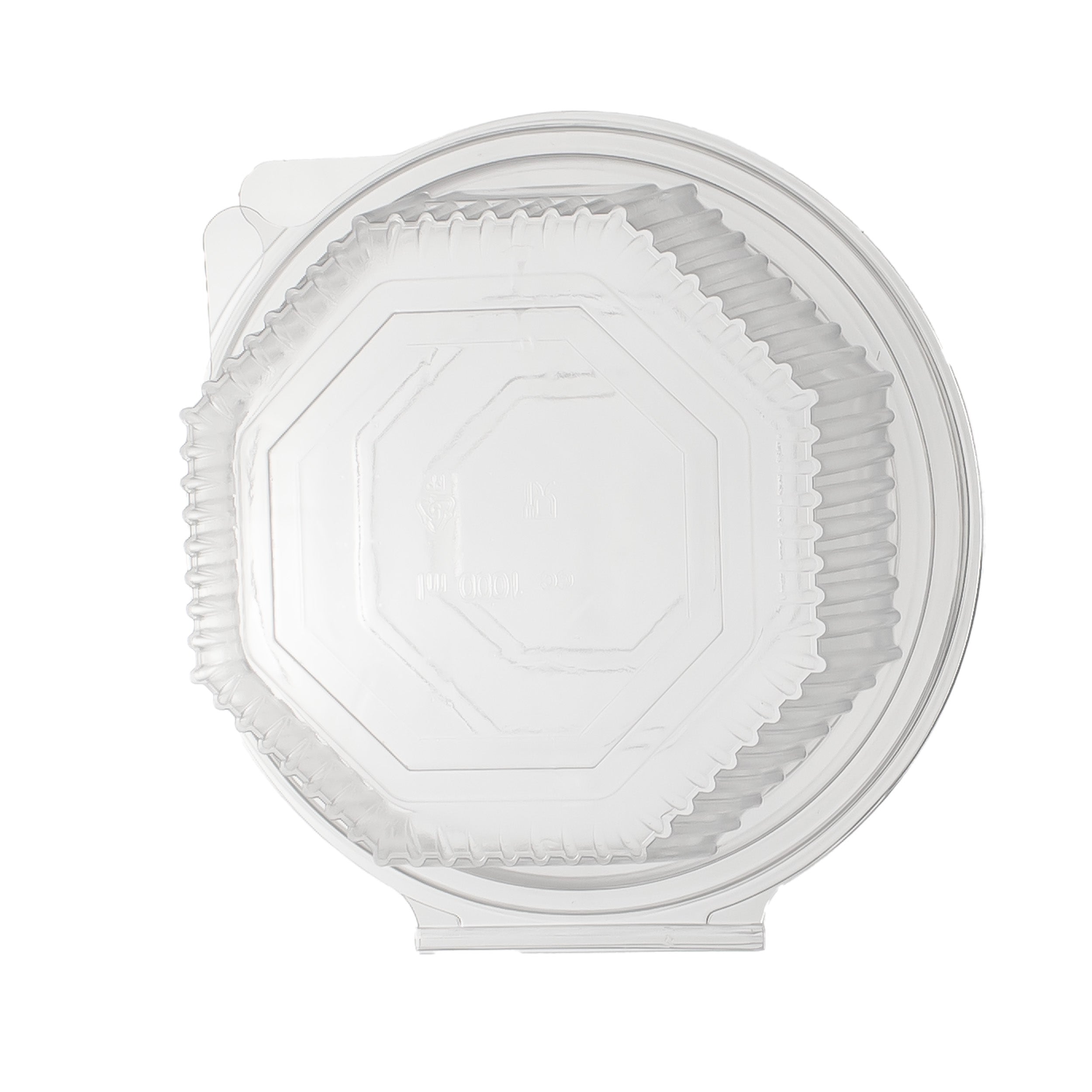 haushaltsboxen PP 250 ml 144x140x38 mm 8 Eckig Salat-Box Alpha mit anhängendem Deckel