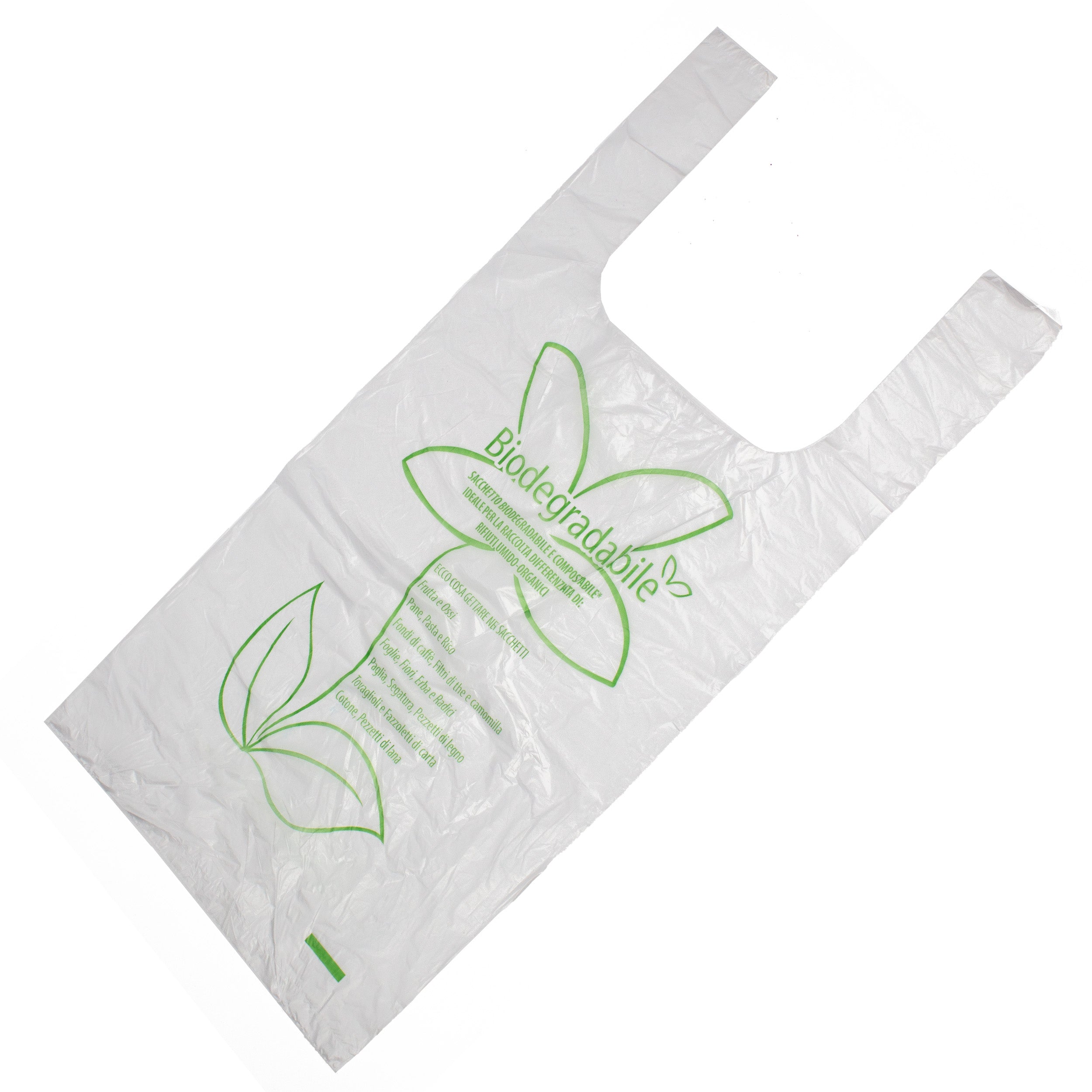 knotenbeutel bio auf Rolle 5 Kg 22+12x47 cm Biodegradable HDPE Transparent Extra Stark