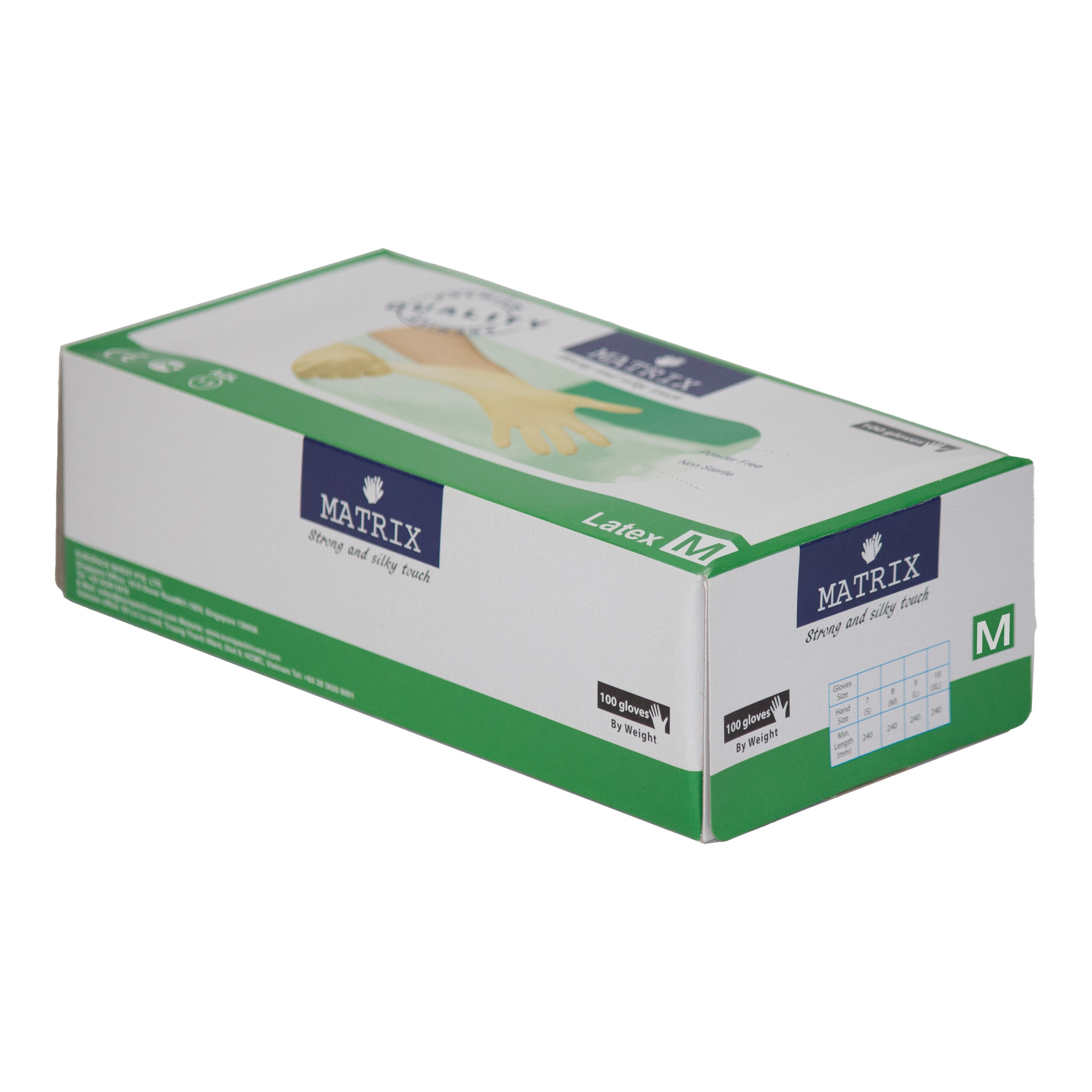 latex einweghandschuhe Größe M Weiß Puderfrei