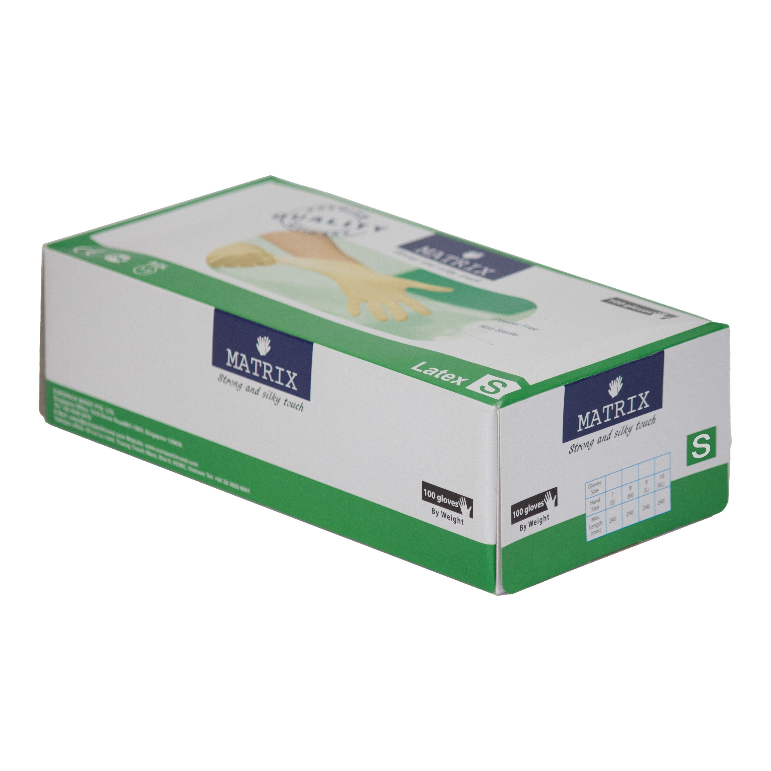 latex einweghandschuhe Größe S Weiß Puderfrei