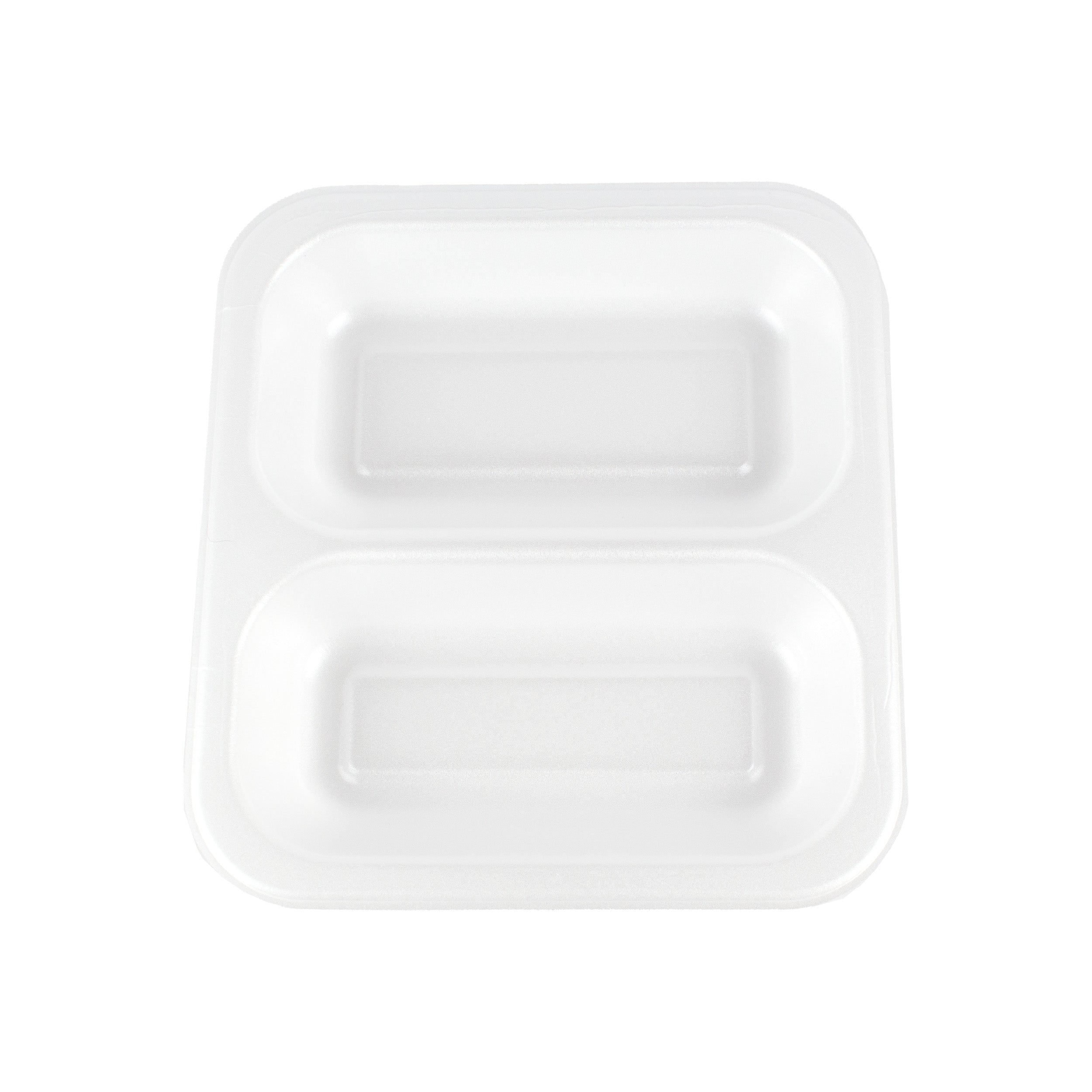 menüschale 602 2-geteilt 262×247×40 mm weiss laminiert 1250 ml