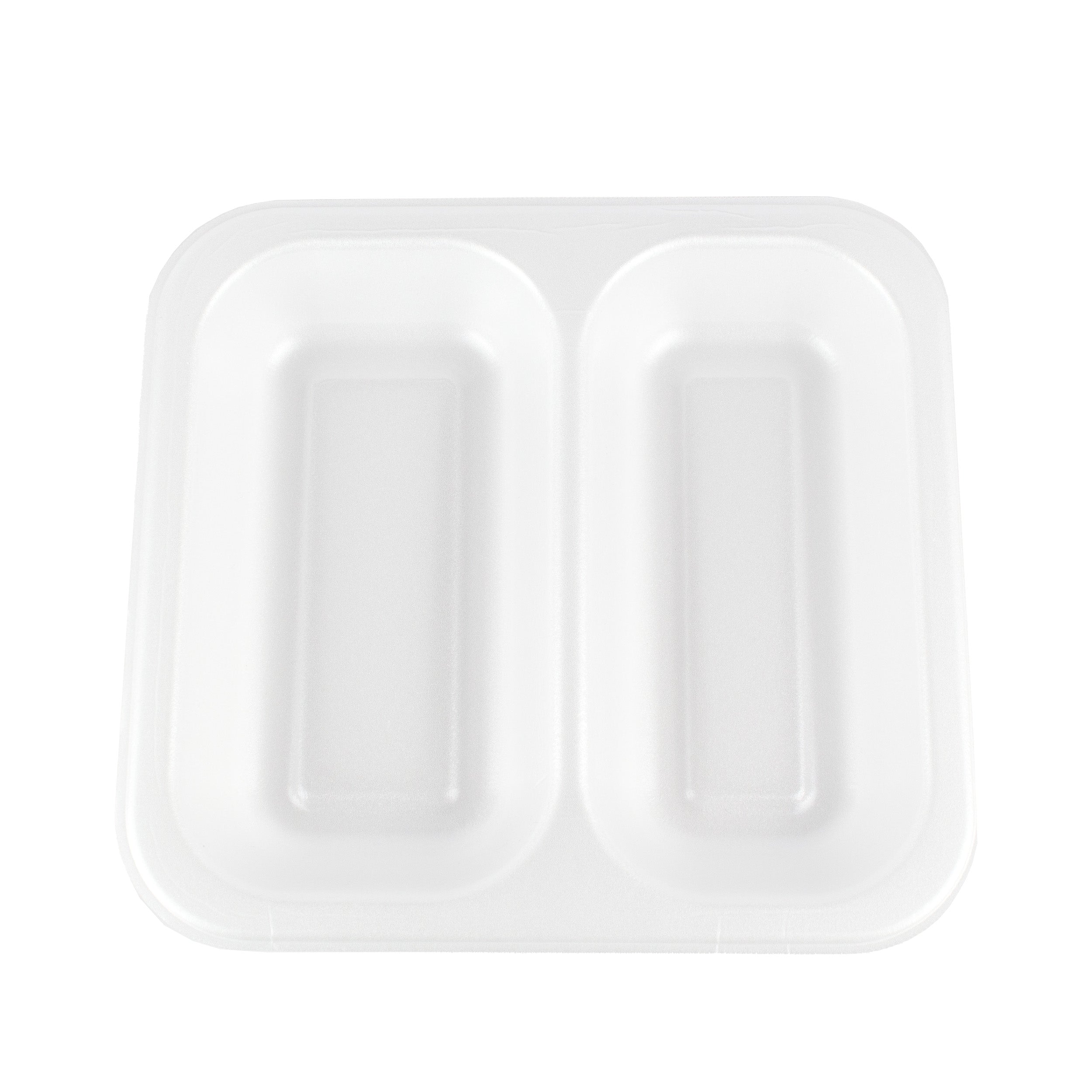 menü-schale XPS 602 2-geteilt 262×247×40 mm weiss laminiert 1250 ml