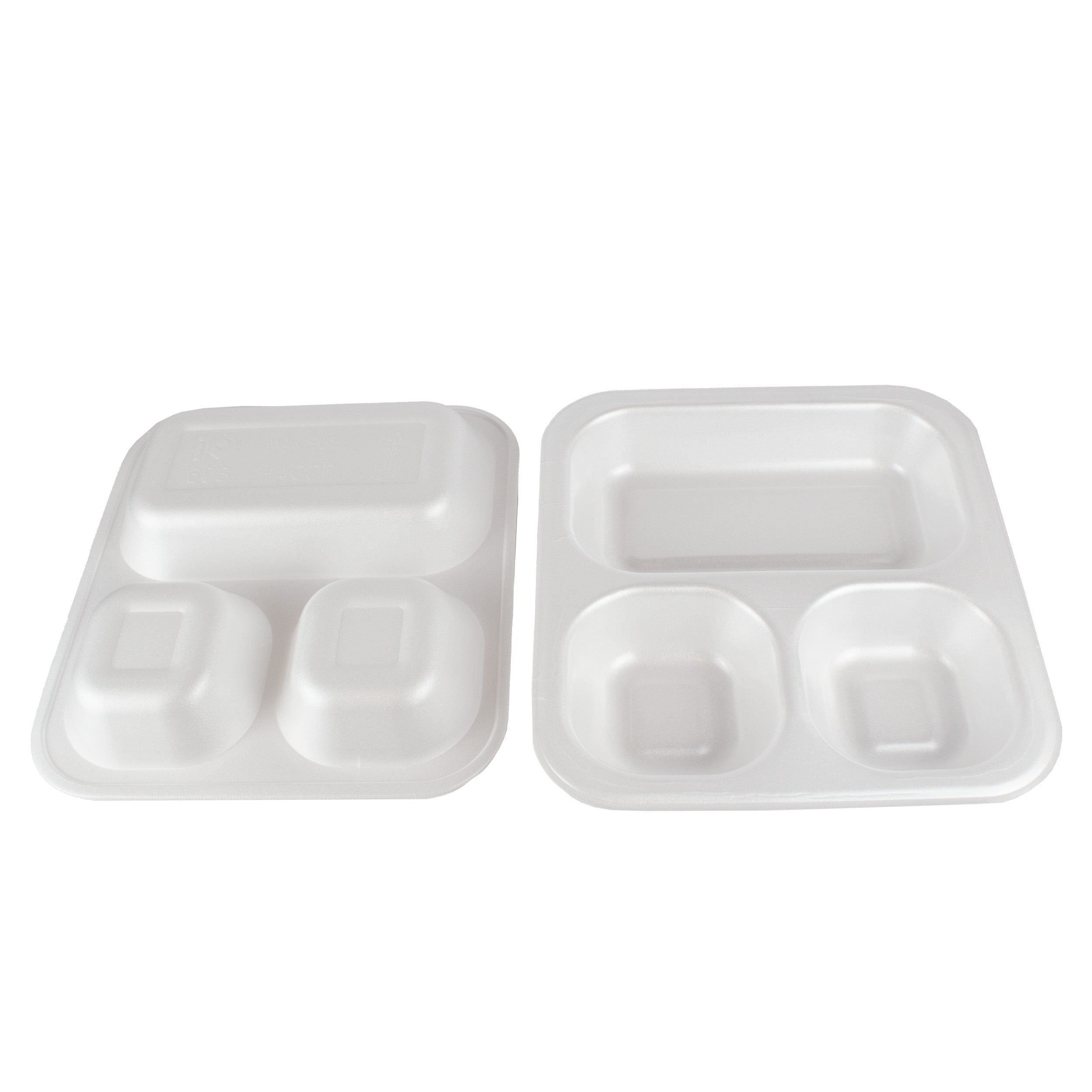 menü-schale 603 3-geteilt 262×247×40 mm weiss laminiert 1150 ml