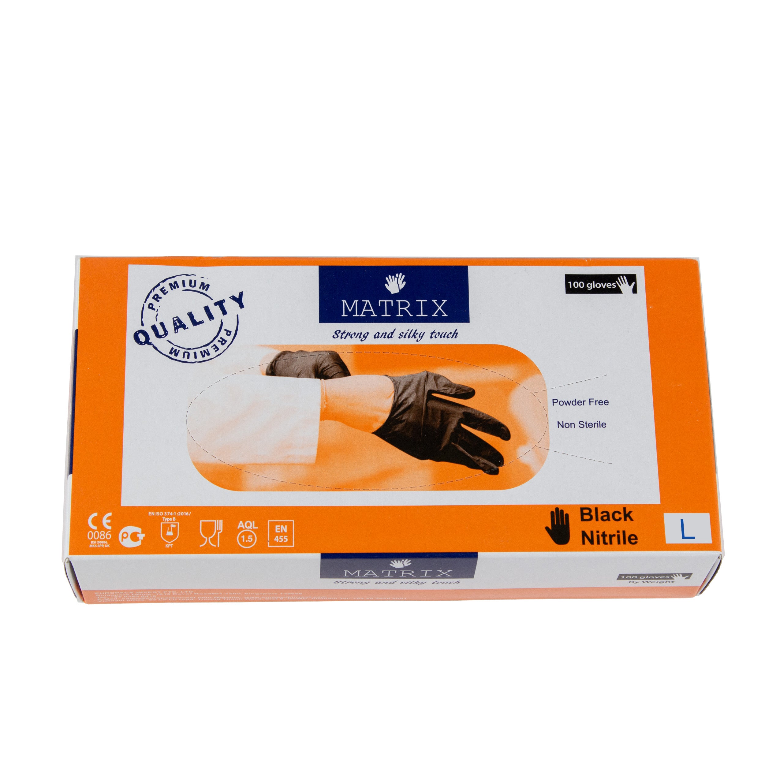 nitril handschuhe Größe L Schwarz Puderfrei Latexfrei