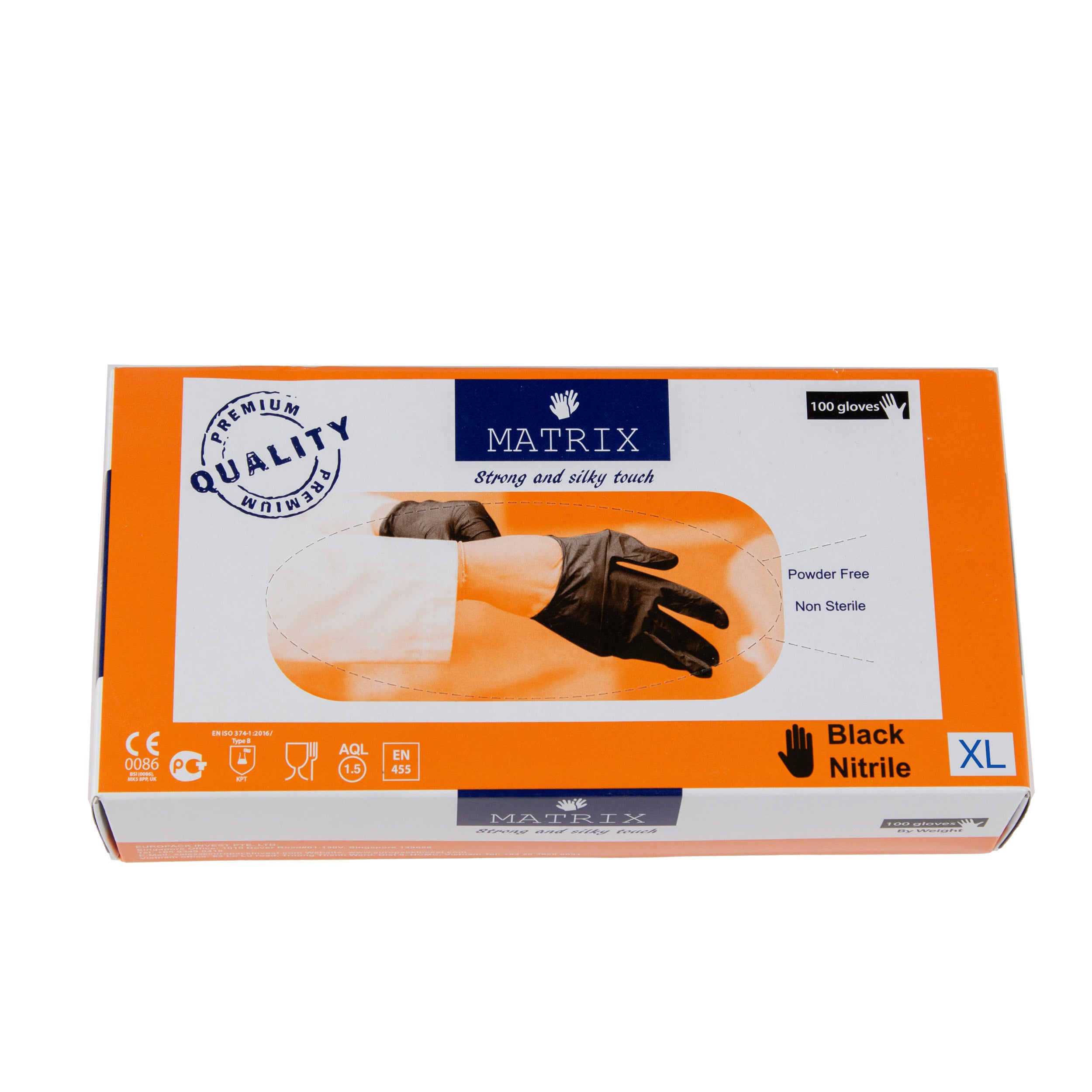 nitril handschuhe Größe XL Schwarz Puderfrei Latexfrei