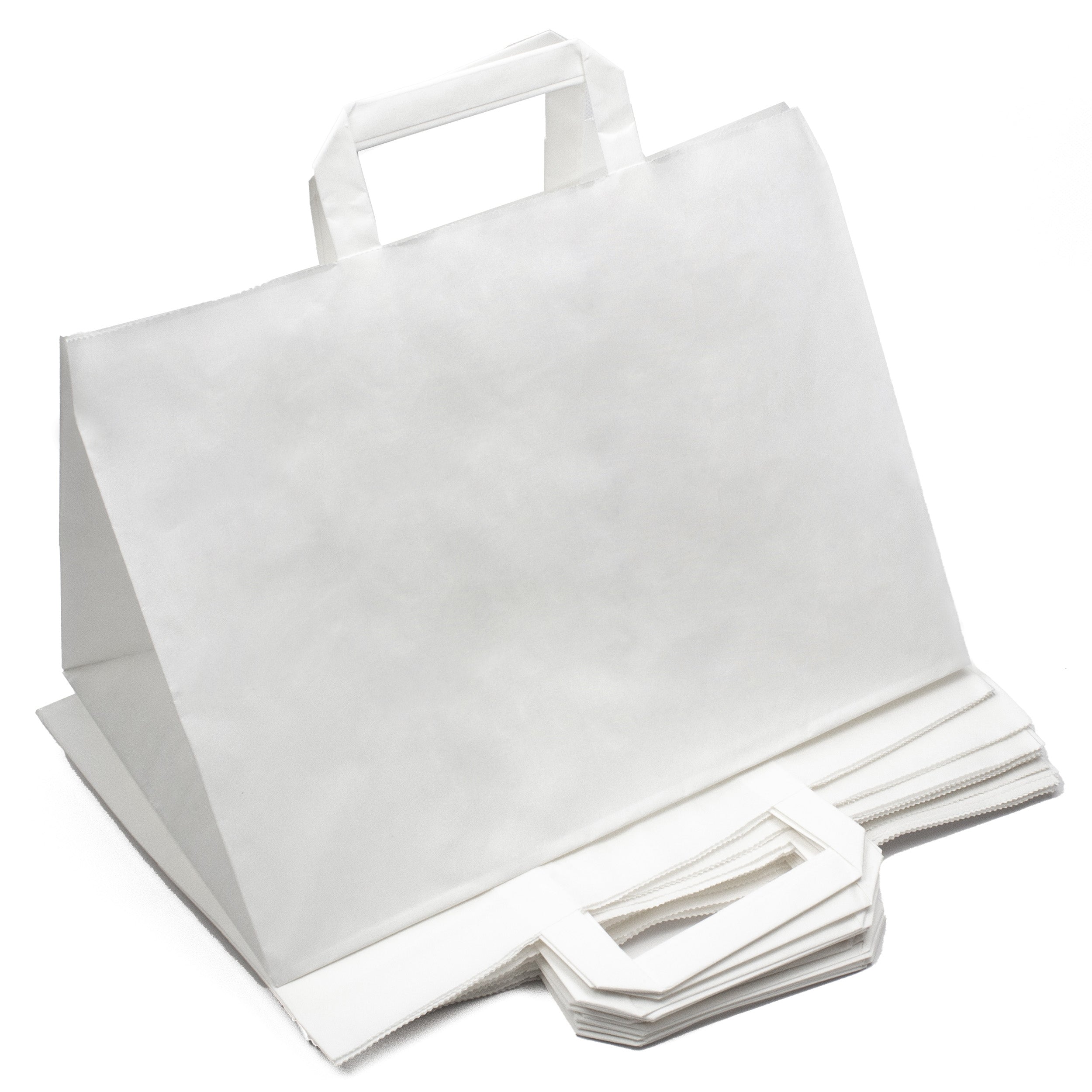 papiertragetaschen 32+22x25 weiß