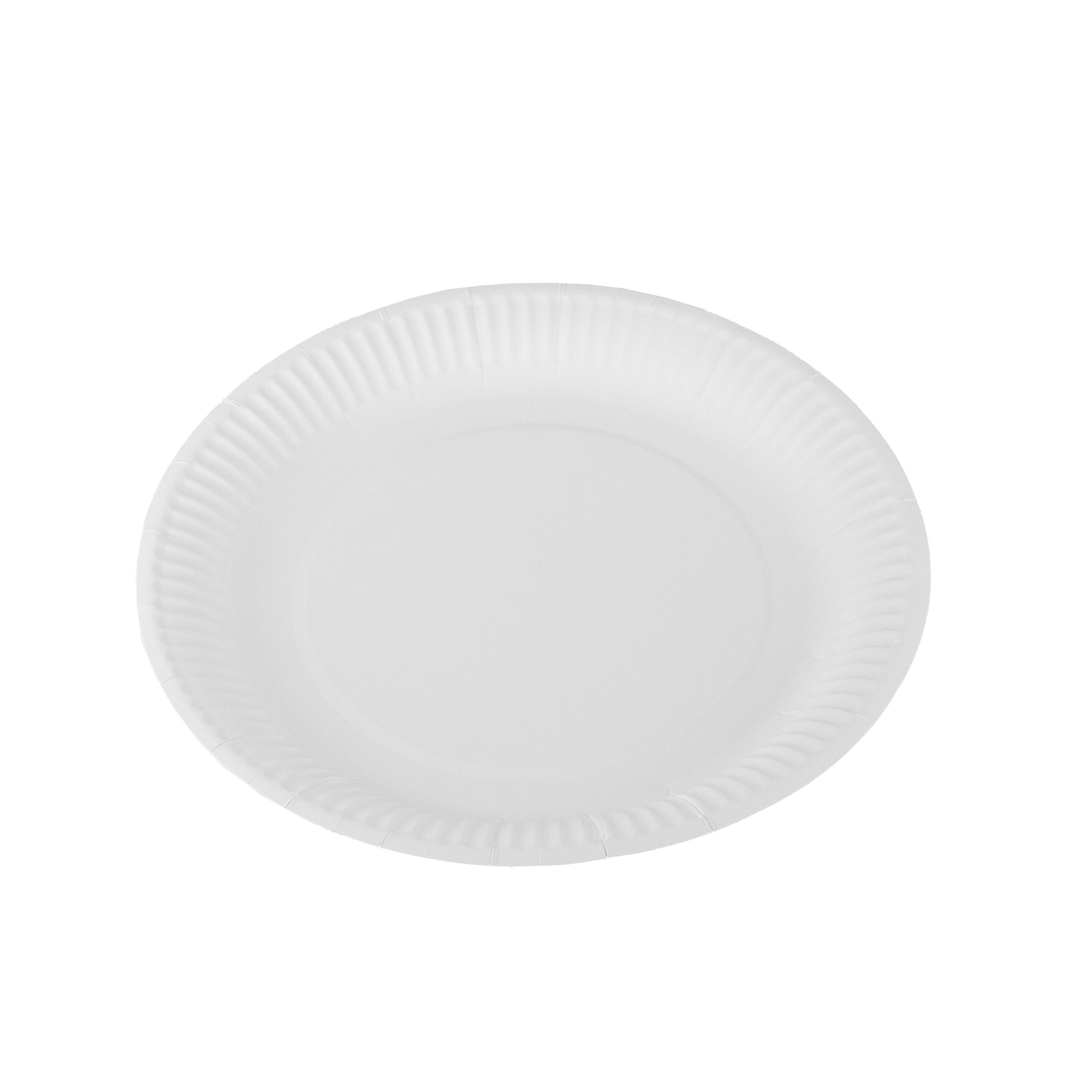 pappteller KU26 rund Ø26 cm 2 cm tief weiß ohne Beschichtung