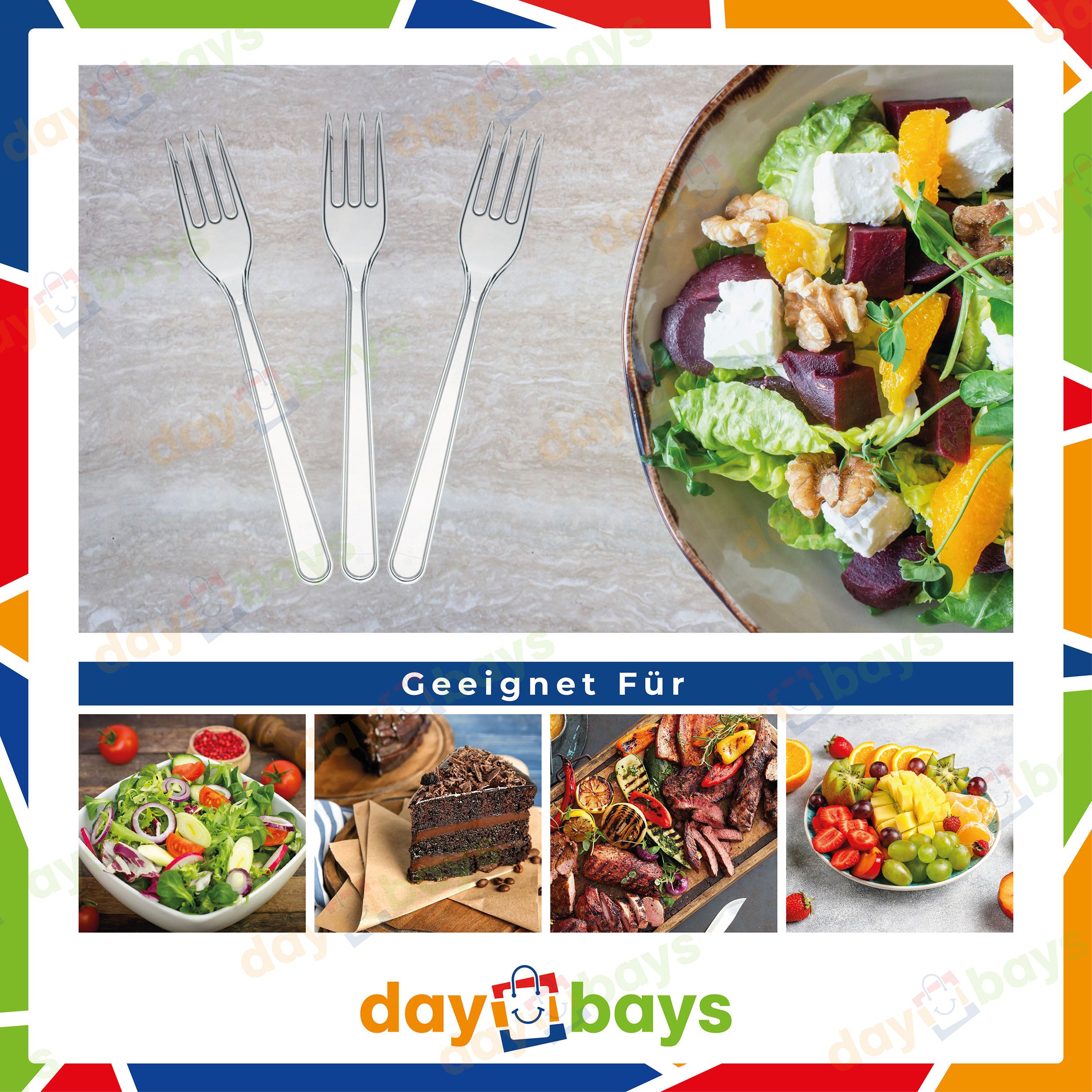 DayBays Plastiklöffel Mehrweg 18 cm Plastik Transparent Spülmaschinenbeständig