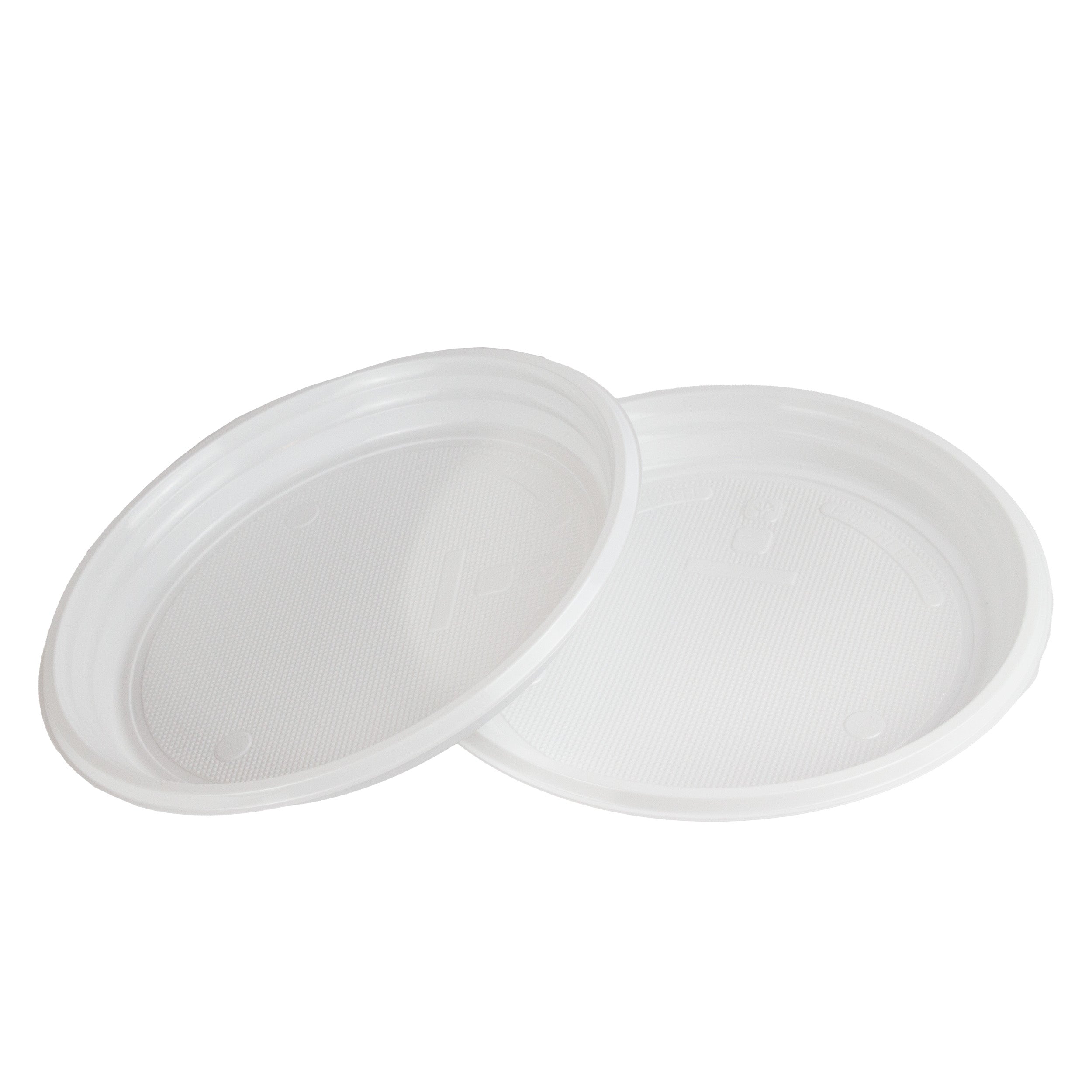 plastikgeschirr Ungeteilt Menüteller Ø22 cm PP weiß Rund Spülmaschinenbeständig