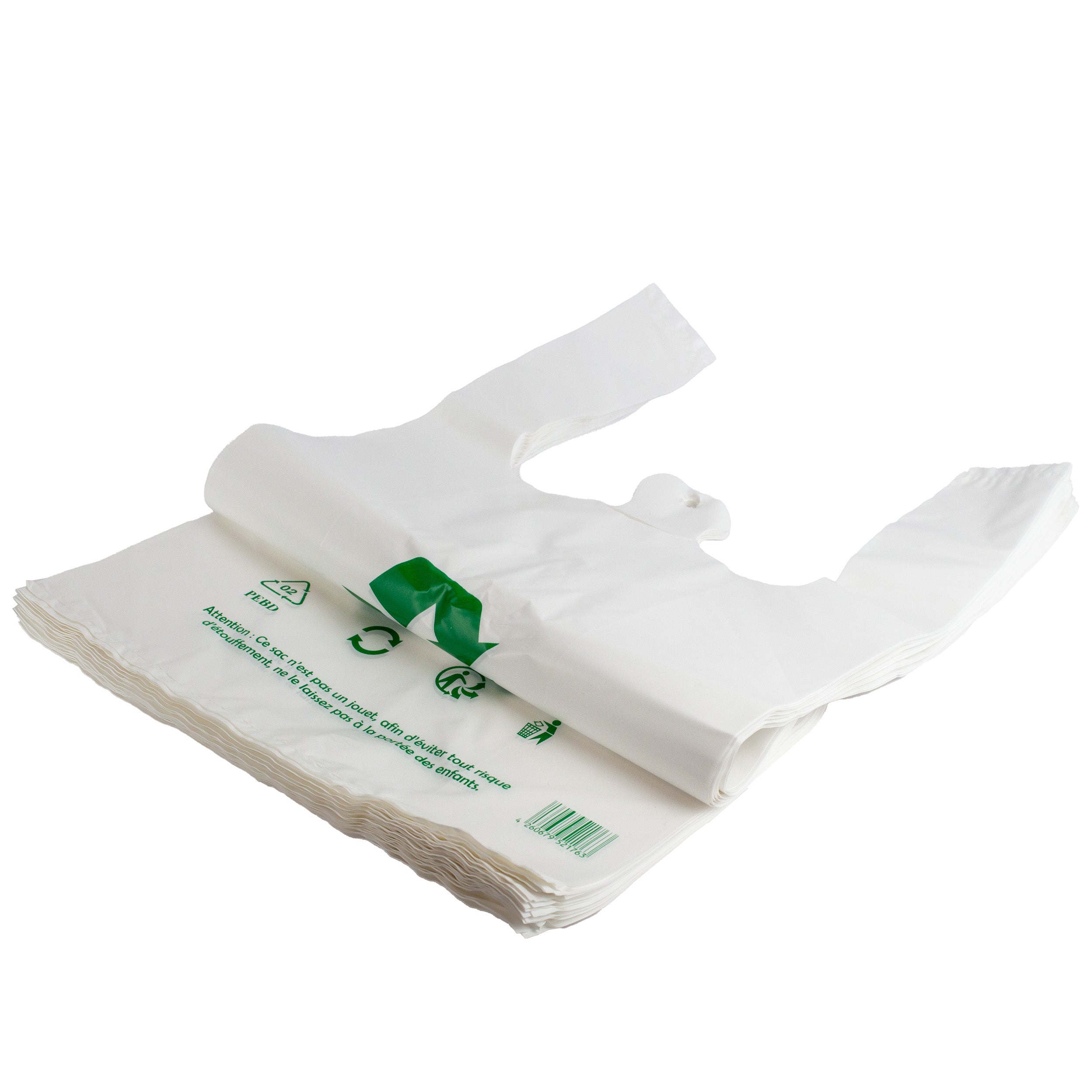 DayBays Hemdchentragetaschen 50 my 25+12x45 cm HDPE weiß geblockt, reissfest