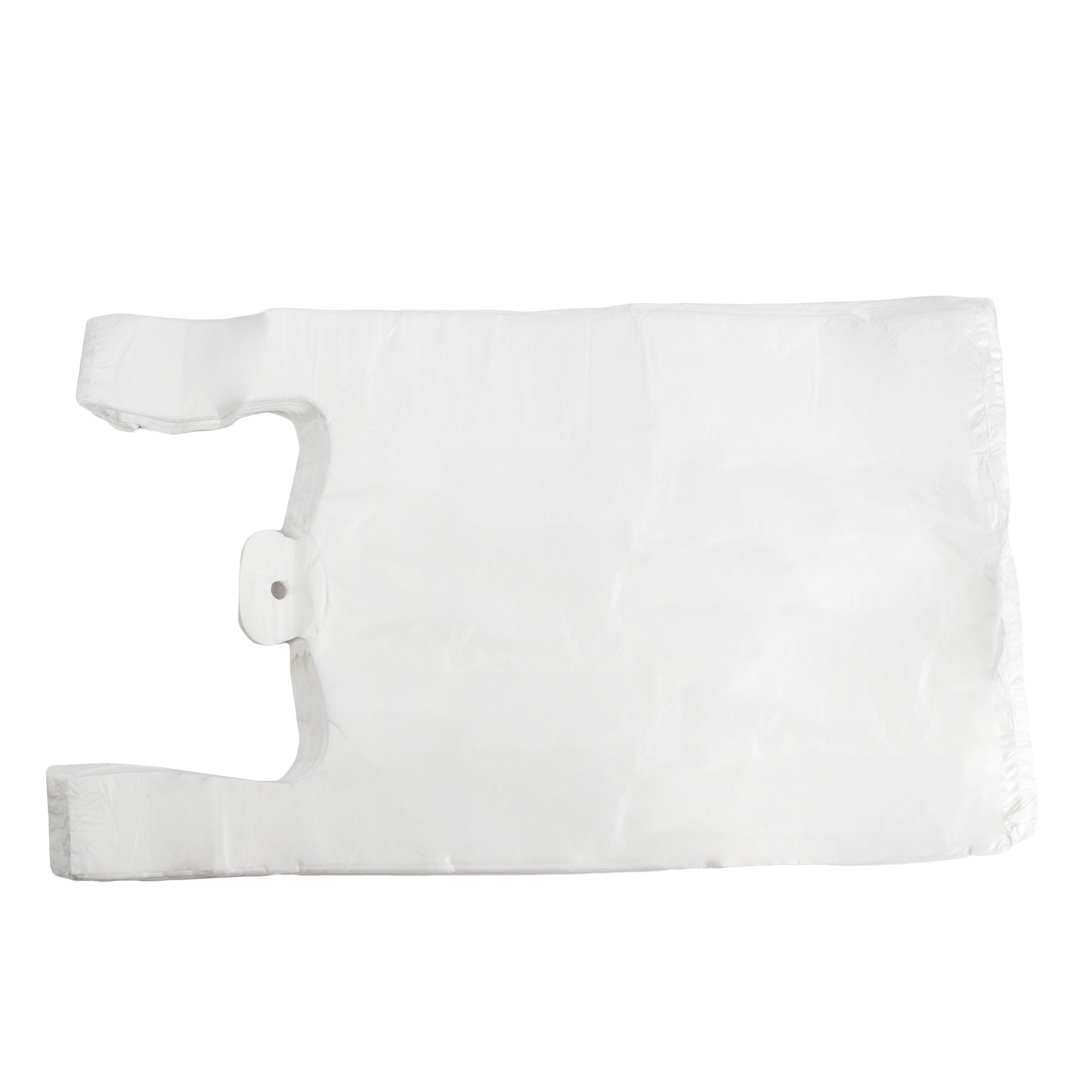 plastiktüten 25+12x45 cm HDPE weiß geblockt, reissfest