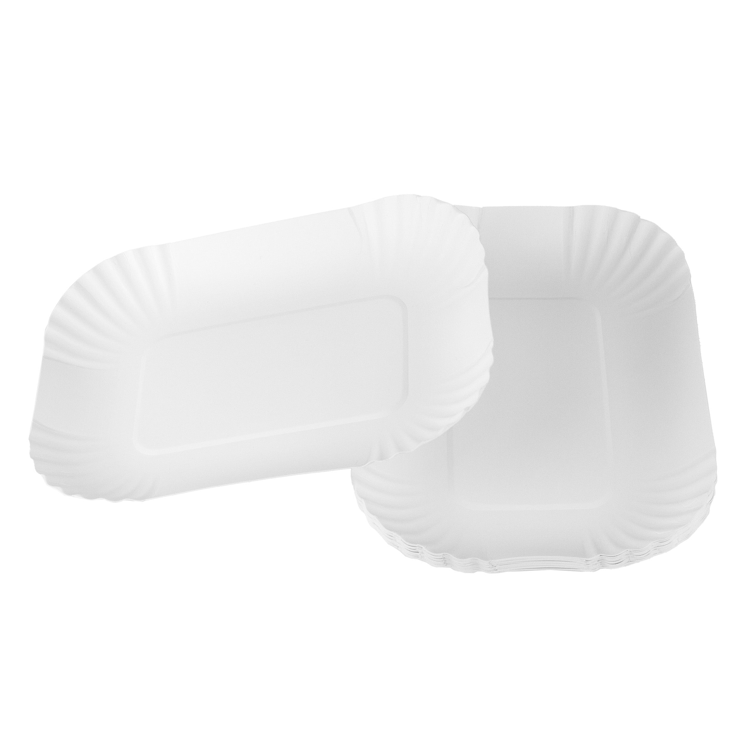 pommesschalen KU41 ca 13x18x3 cm weiß ohne Beschichtung