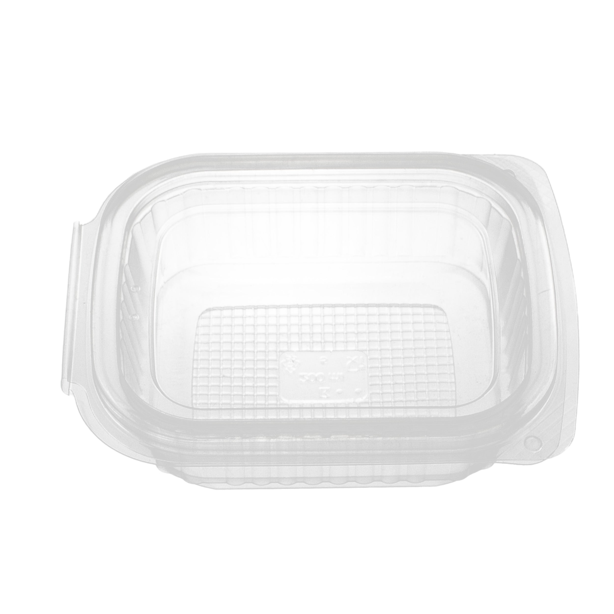 salatschale PP 250 cc. 127x105x41 mm Rechteckig mit anhängendem Deckel