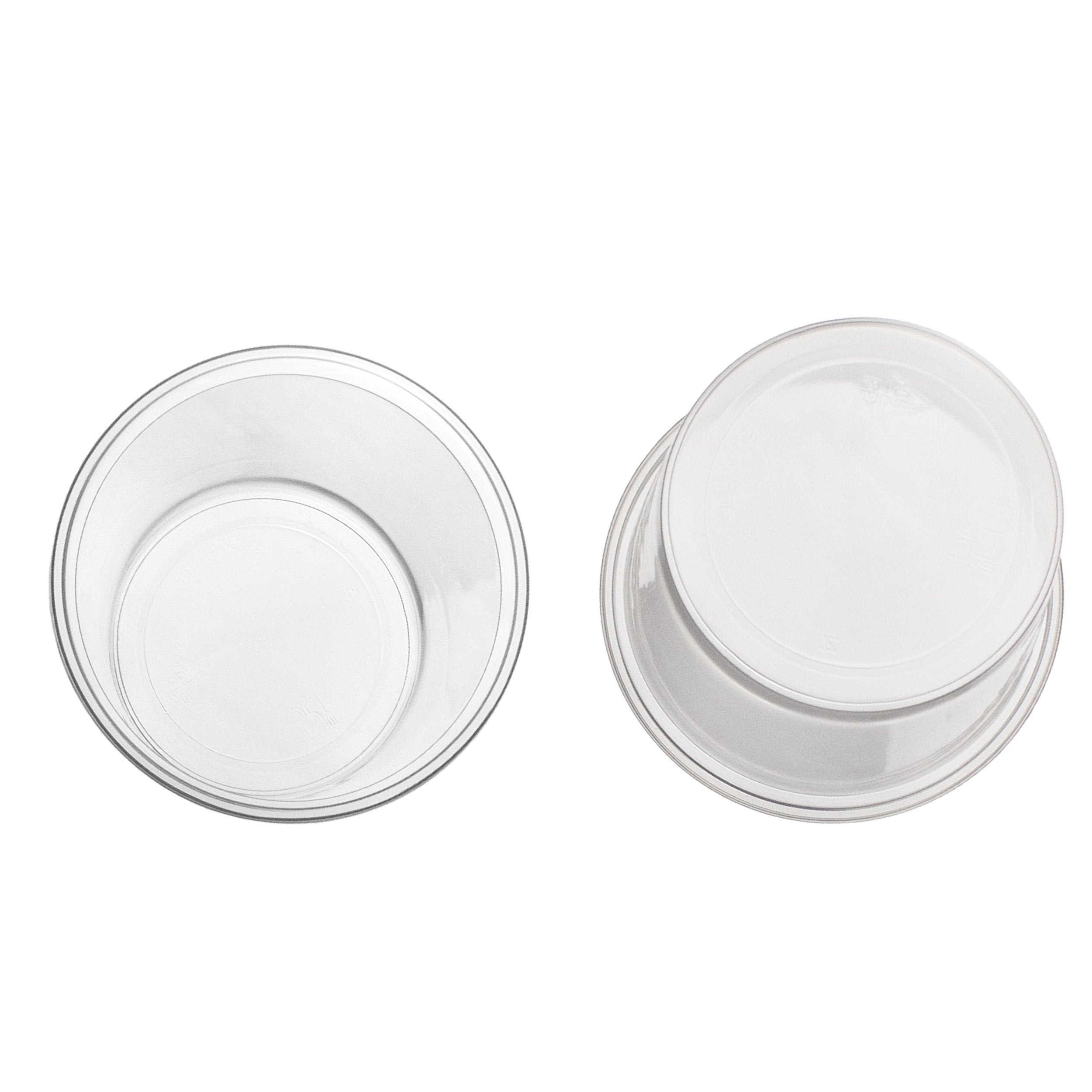 salatschalen PP 250 cc. 101x51 mm rund Kombi-Verpackung inklusive passende Deckel