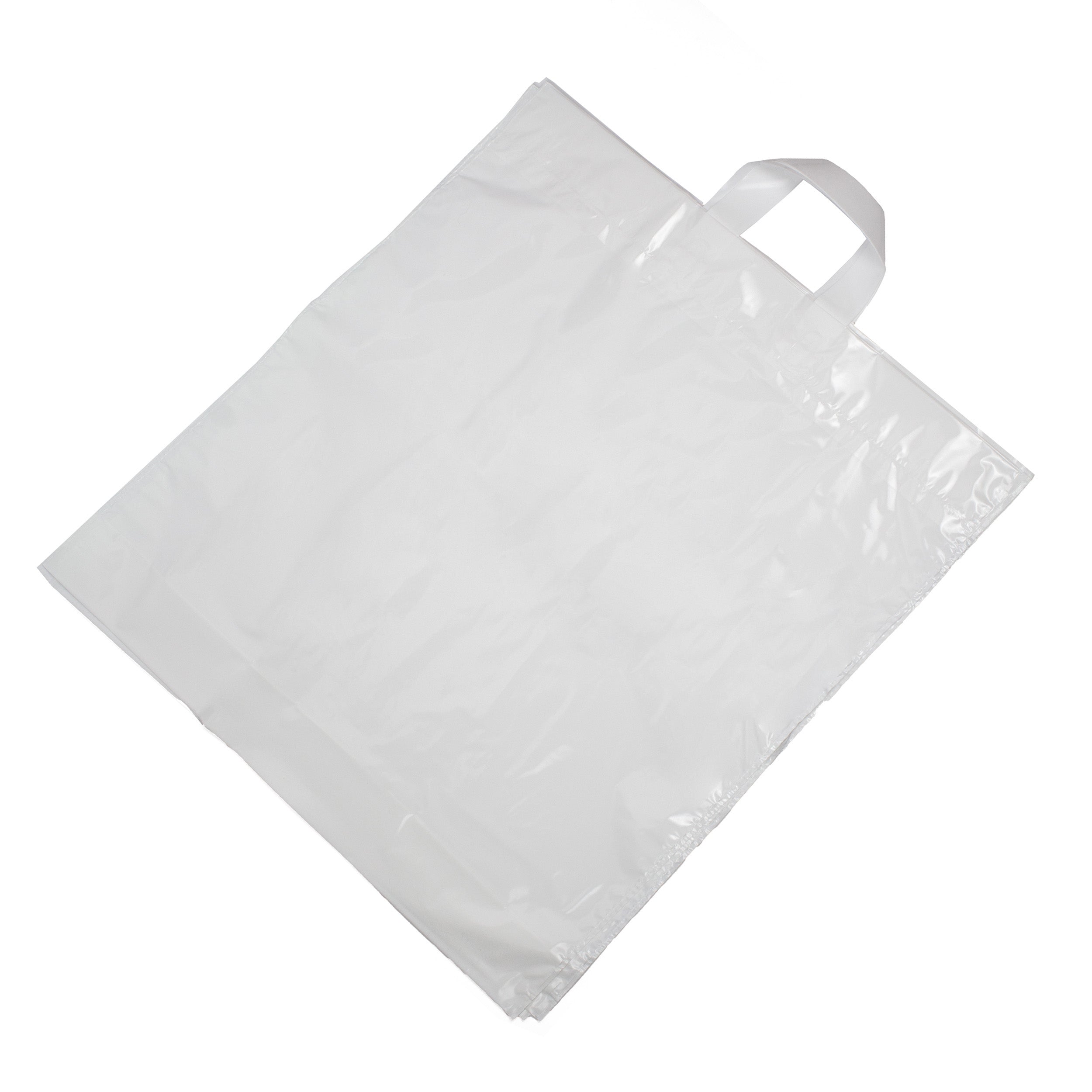 schlaufentragetaschen 45+10x55 cm LDPE weiß lose mit Schlaufengriff