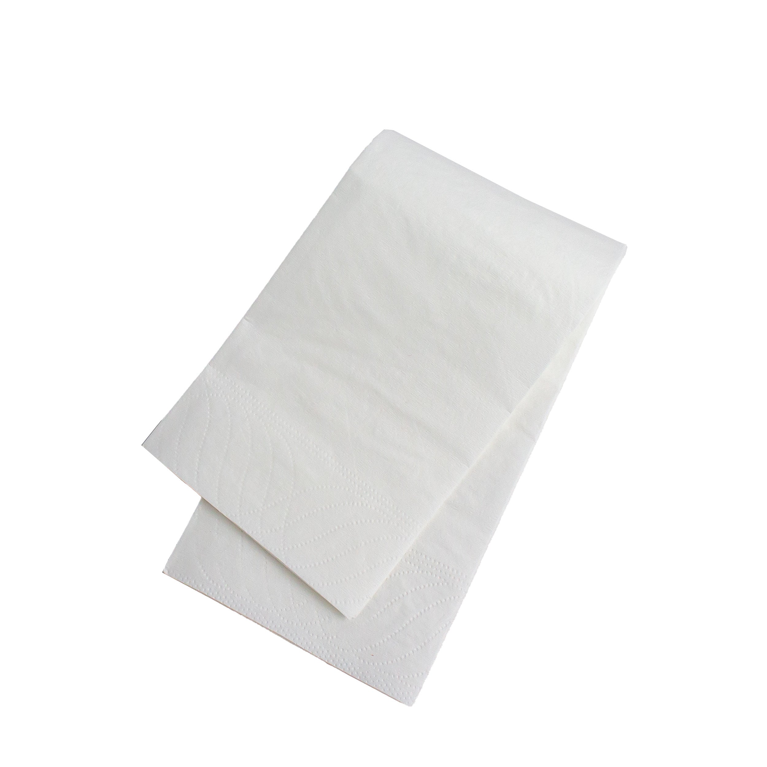 servietten Premium 33x33 cm Reine Zellulose 2-lagig 1/8 Falz Weiß