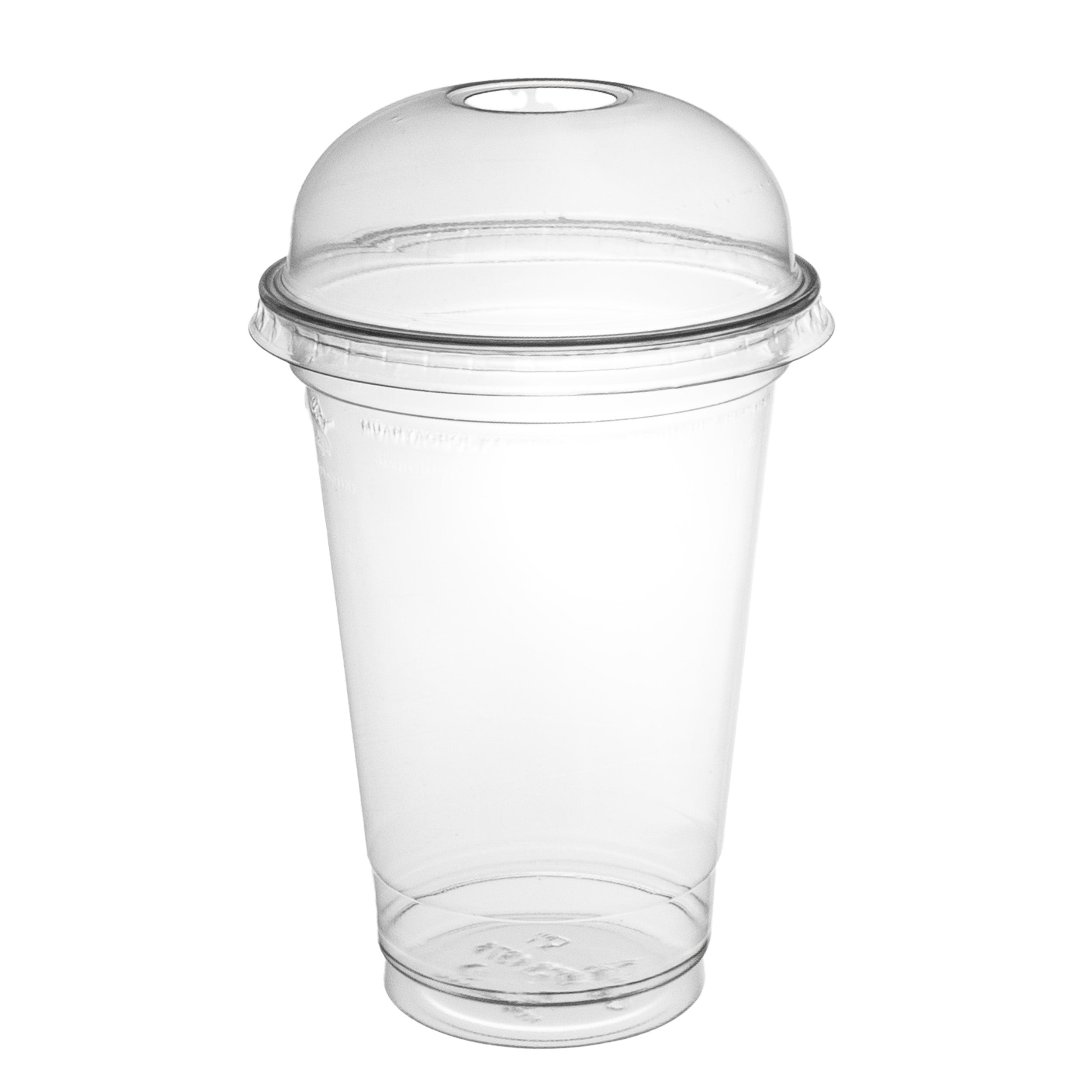 Smoothiebecher 500ml mit Domdeckel Rundloch Ø 95 mm