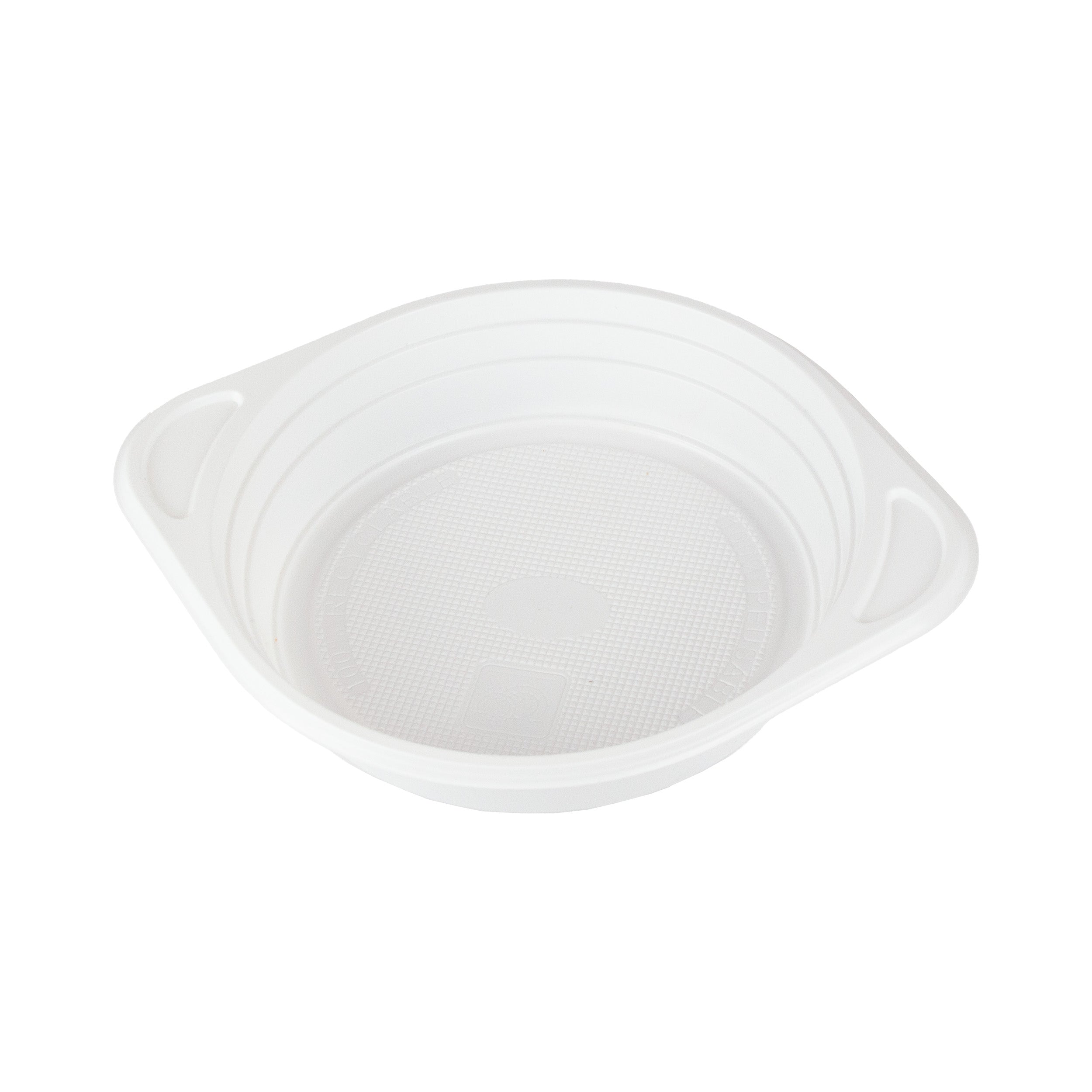 suppenterrine 350 cc. 150x200x33 mm PP Weiß rund mit Ohren