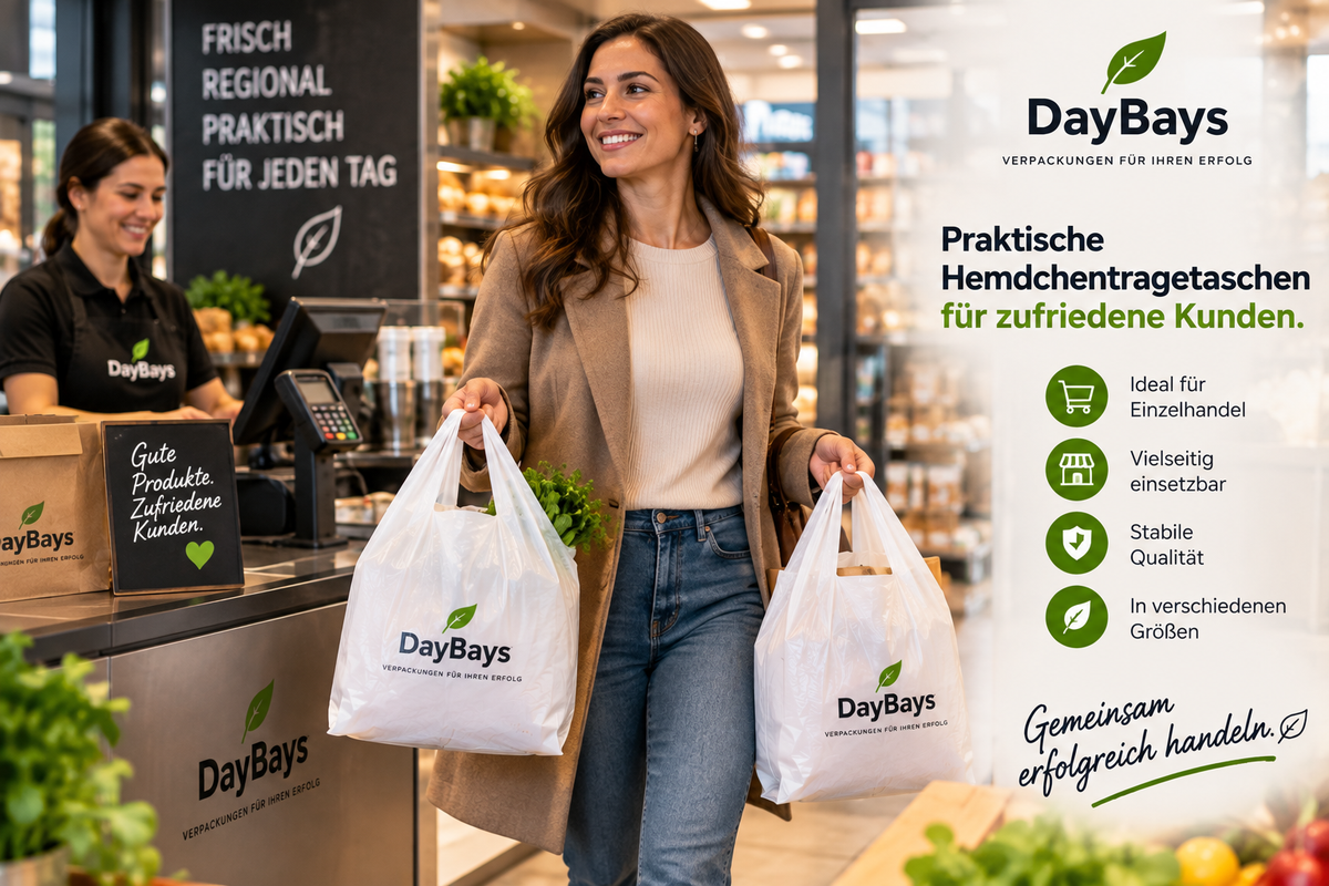 Hemdchentragetaschen für Imbiss, Bäckerei, Kiosk und Lebensmittelhandel