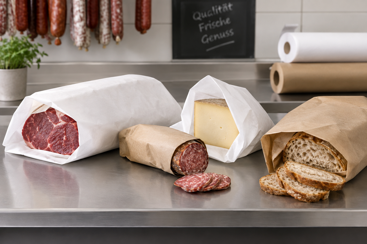 Einschlagpapier für Gastronomie und Lebensmittelbetriebe