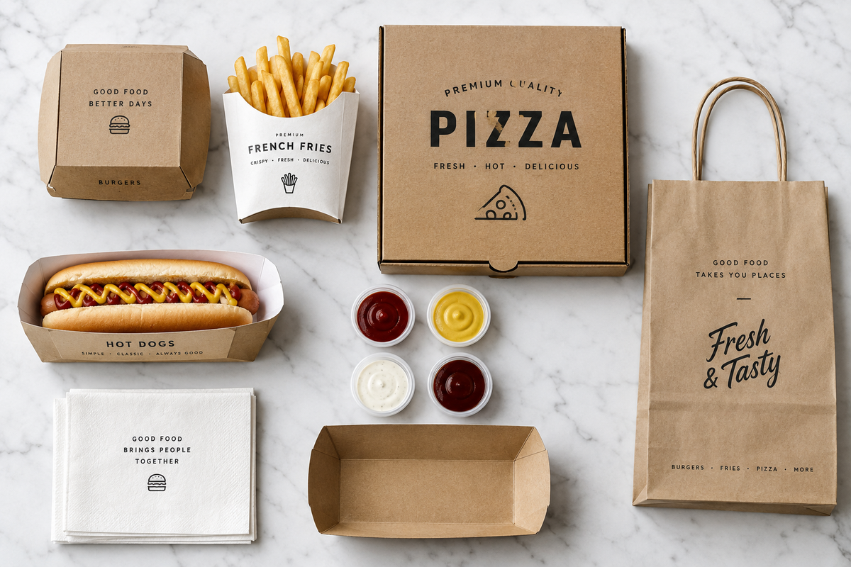 Fastfood Verpackungen für Gastronomie, Imbiss und Lieferdienste
