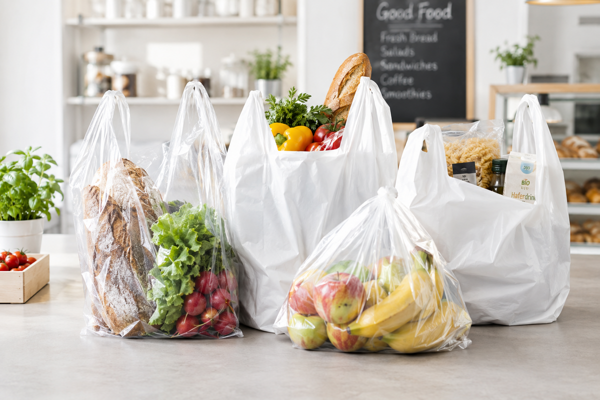 Kunststofftüten für Gastronomie, Lebensmittelhandel und Großhandel