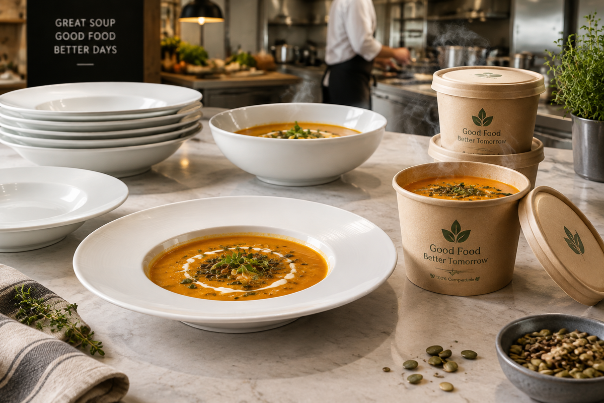Suppenteller und Suppenschalen für Gastronomie und Take-away